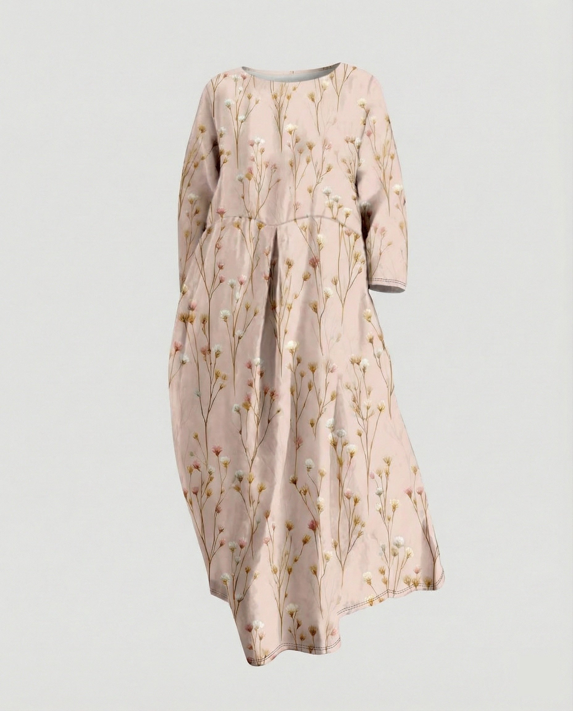 Ladies maxi dress floral with pockets