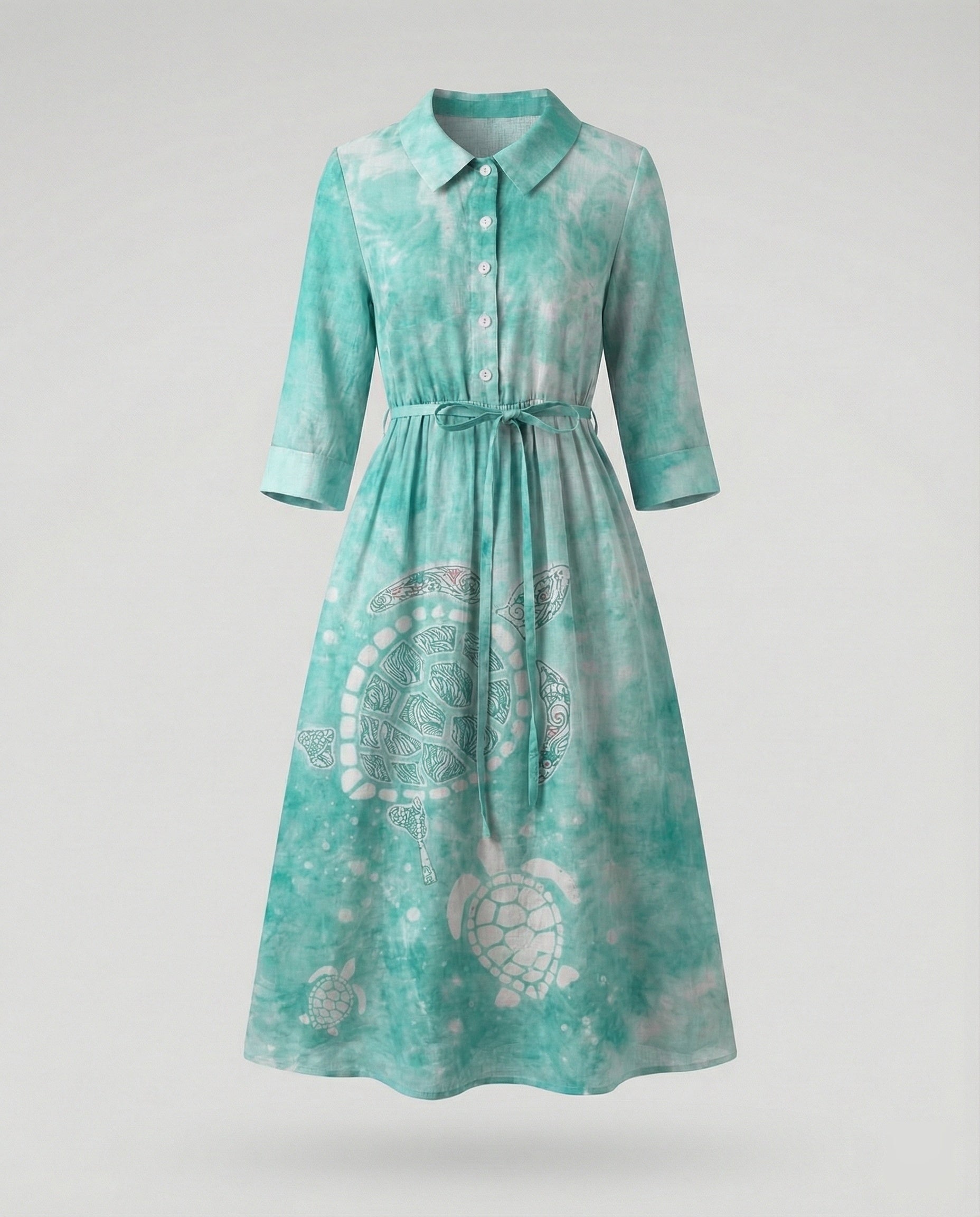 Ladies' Maxi Dress Shirt Dress Daisy