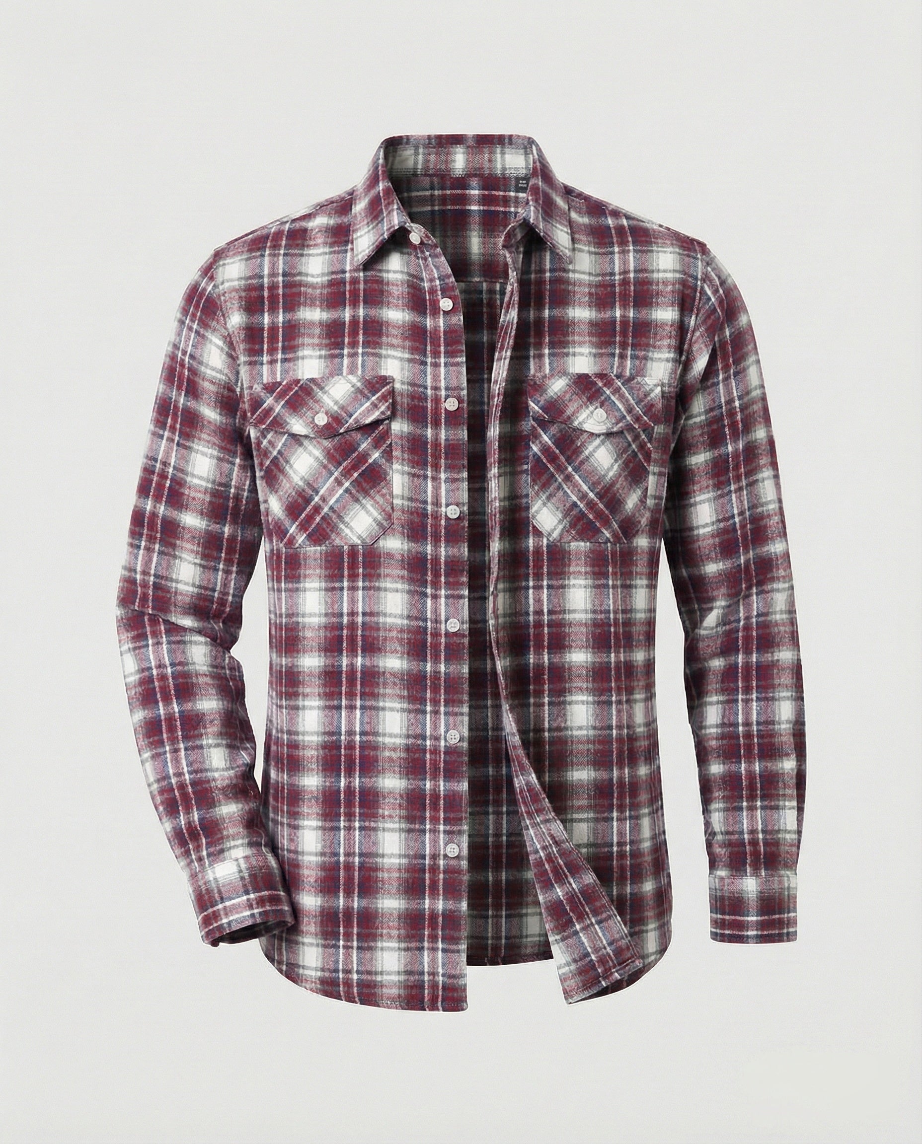 Men's Flannel Shirt Checked Casual