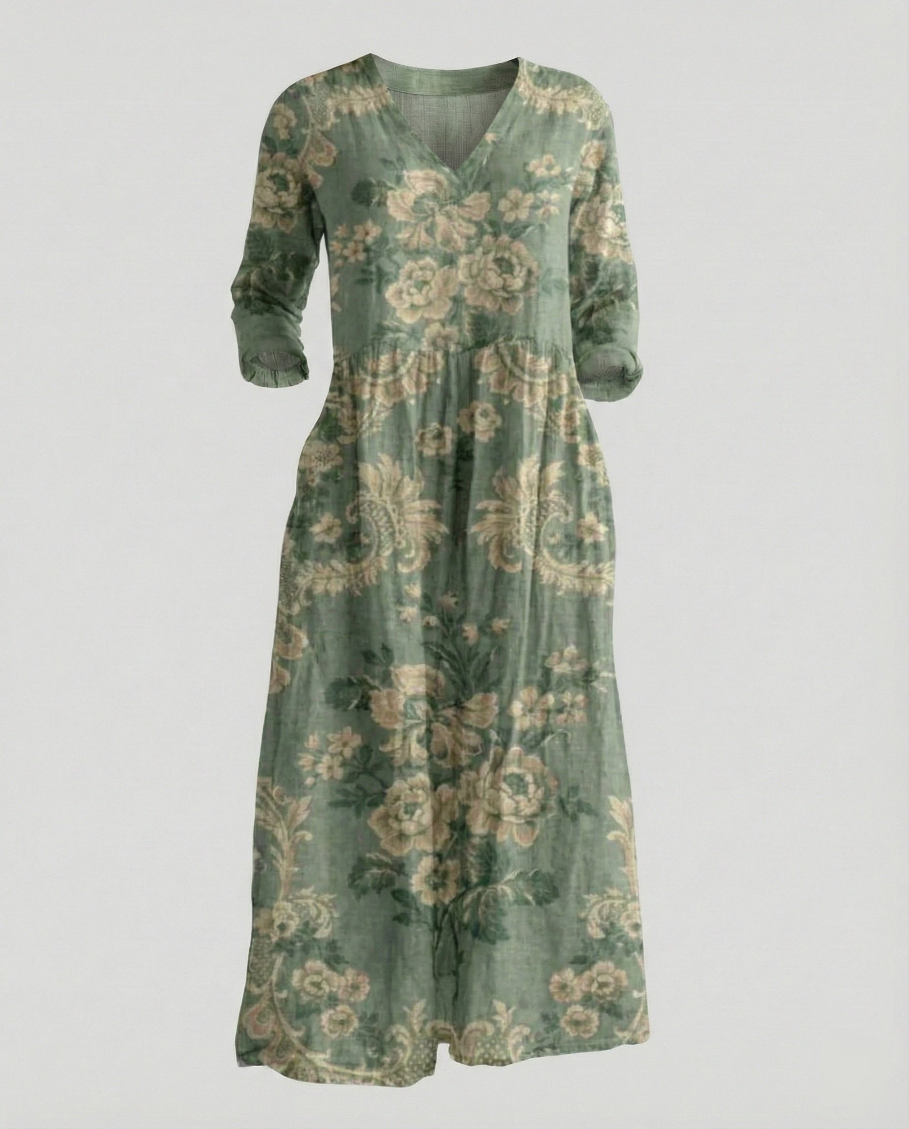 Women's Boho Maxi Dress Summer Linen Look