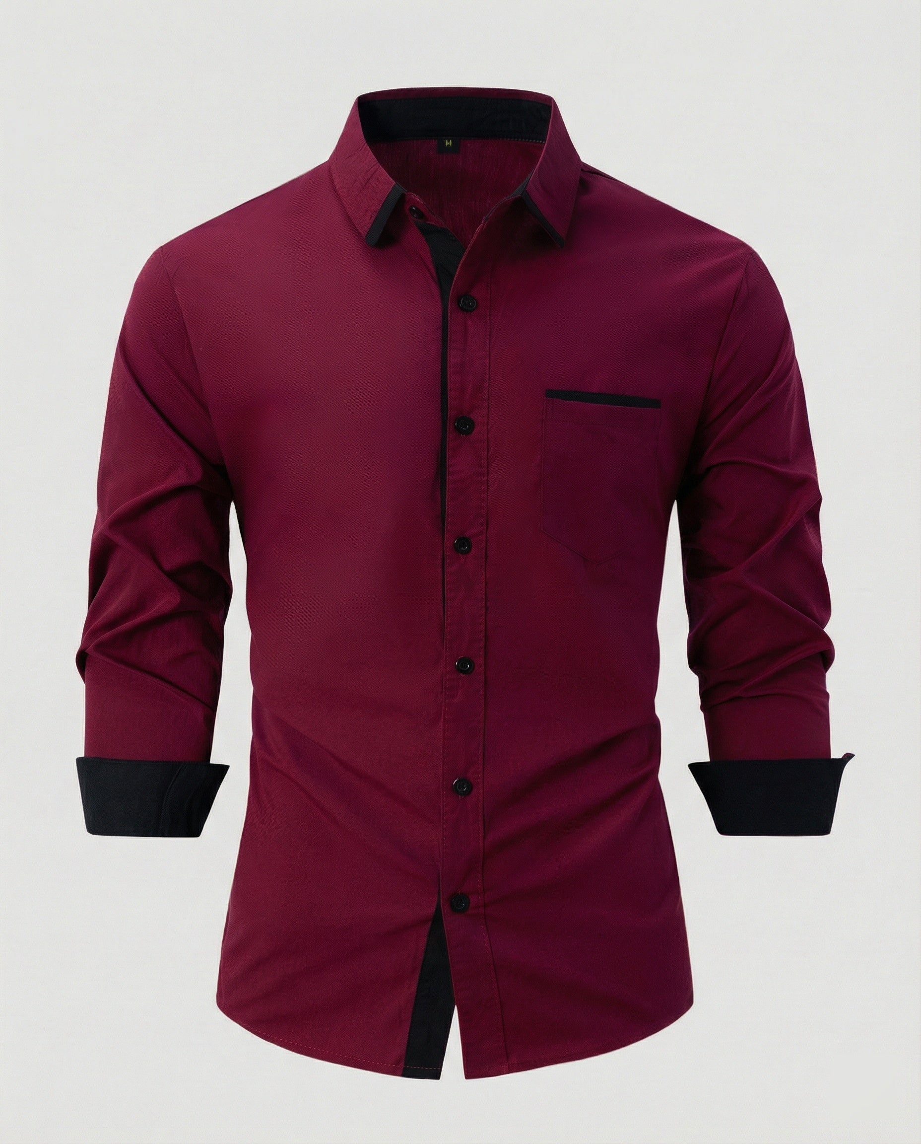 Men's business shirt with Kent collar and pocket