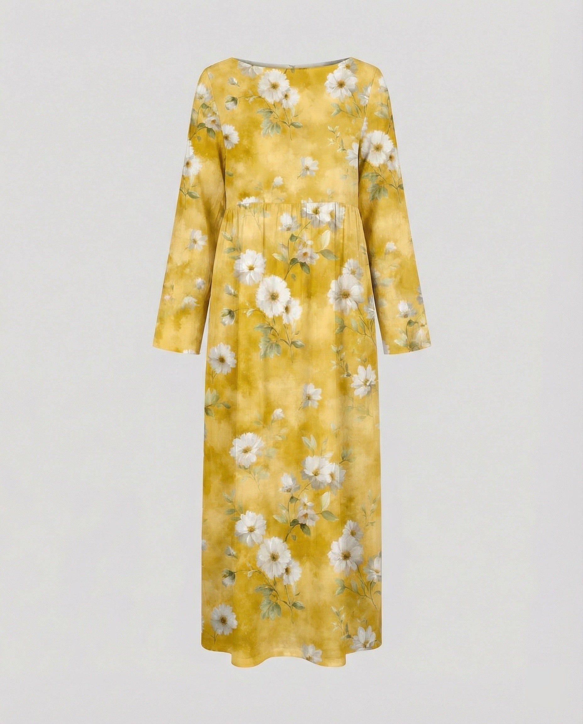 Ladies maxi dress floral with pockets