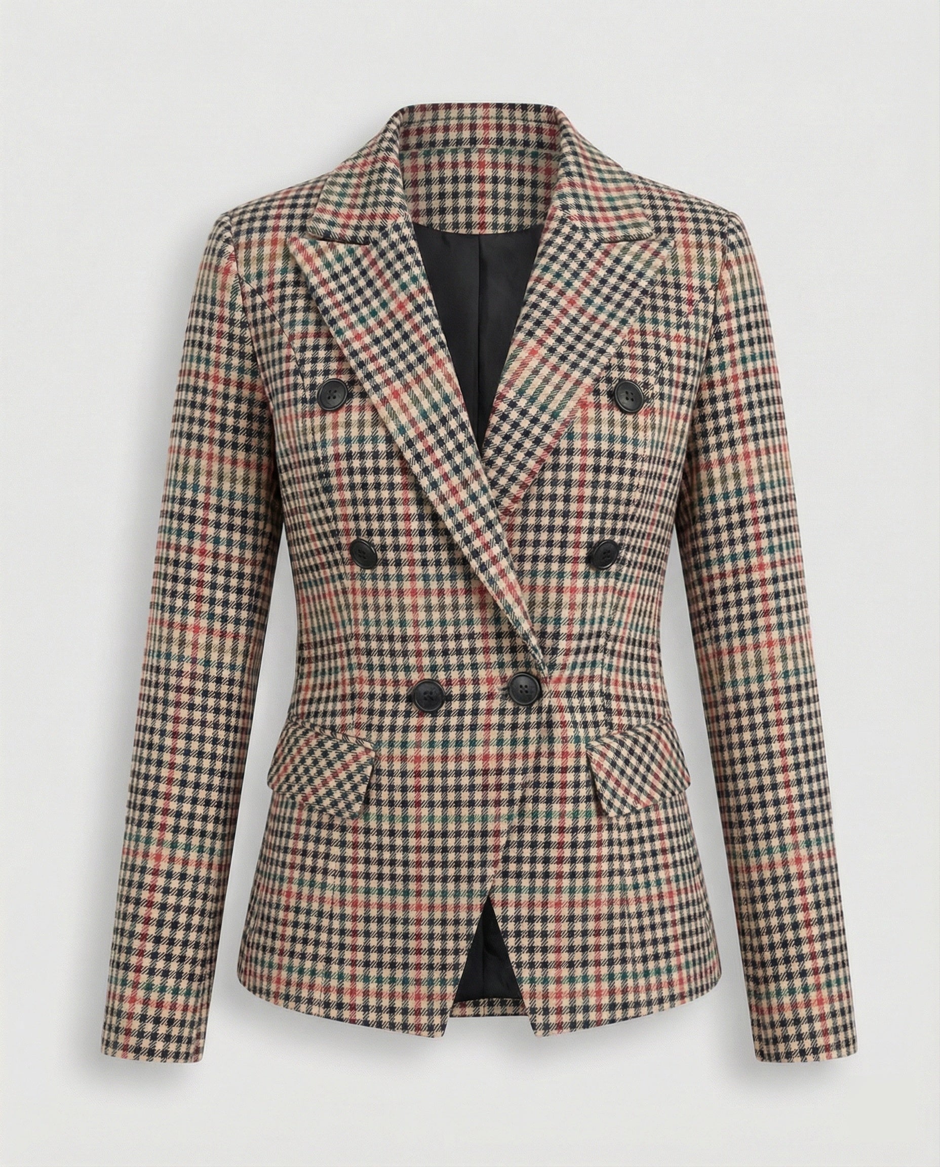 Women's Checked Blazer with Modern Cut