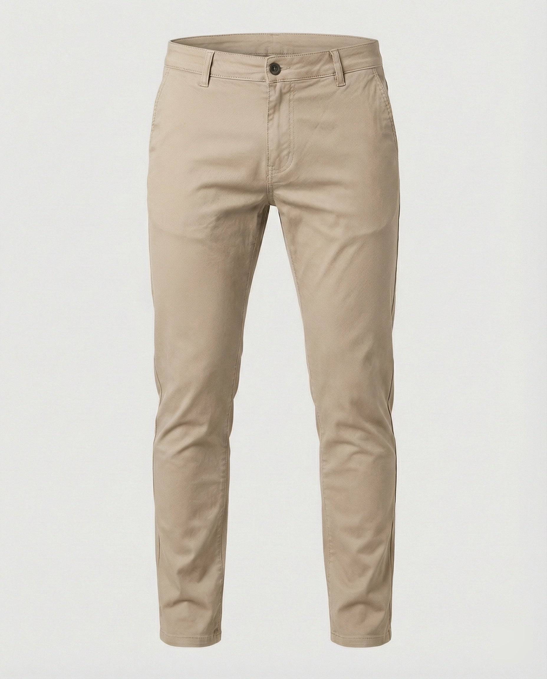 Men's Slim Fit Chino Pants with Elastic Waistband