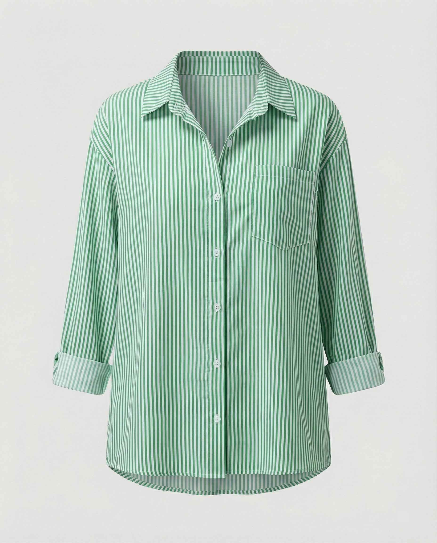 Long Sleeve Shirt Blouse Patchwork Ladies