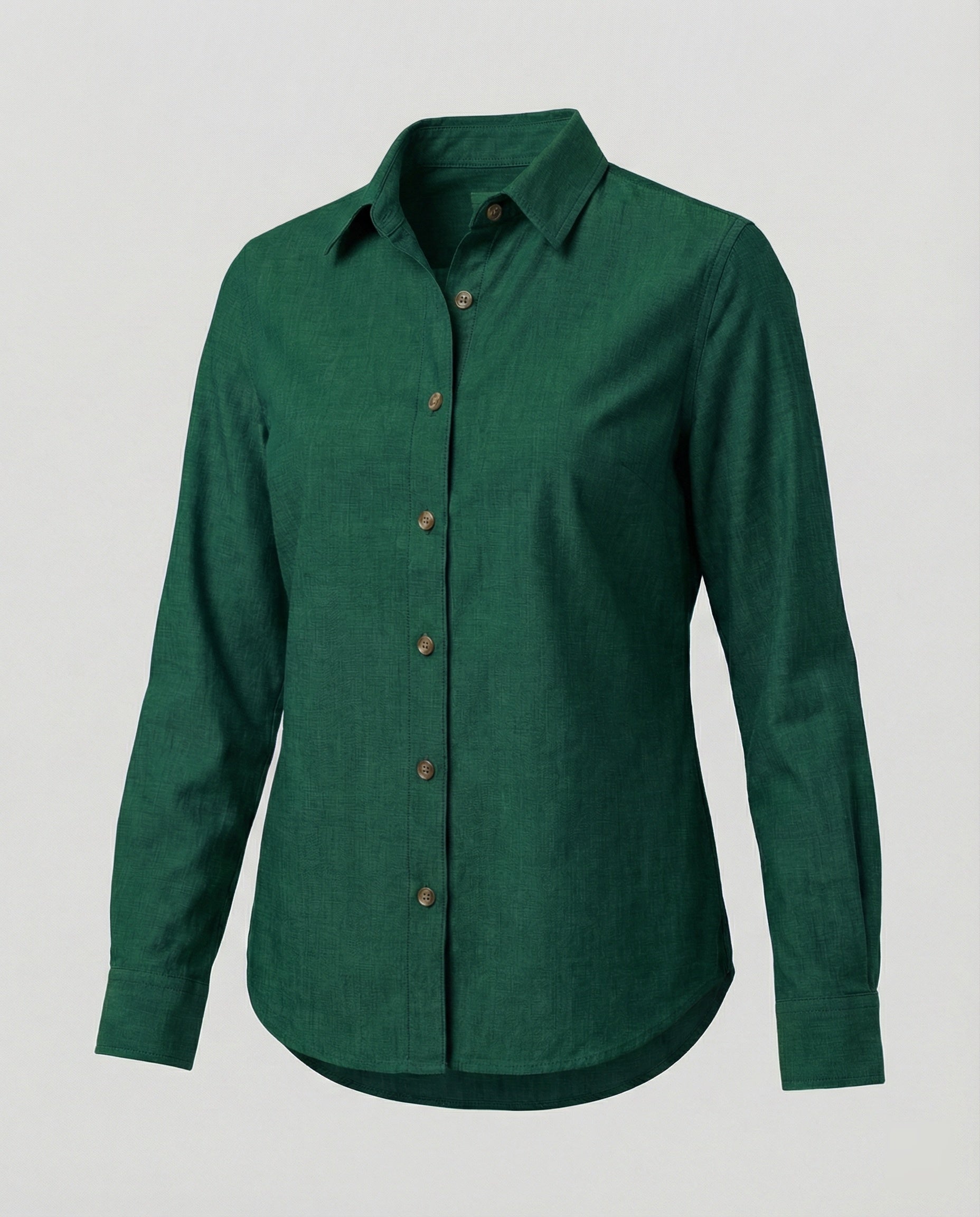 Bicolored blouse shirt denim look women