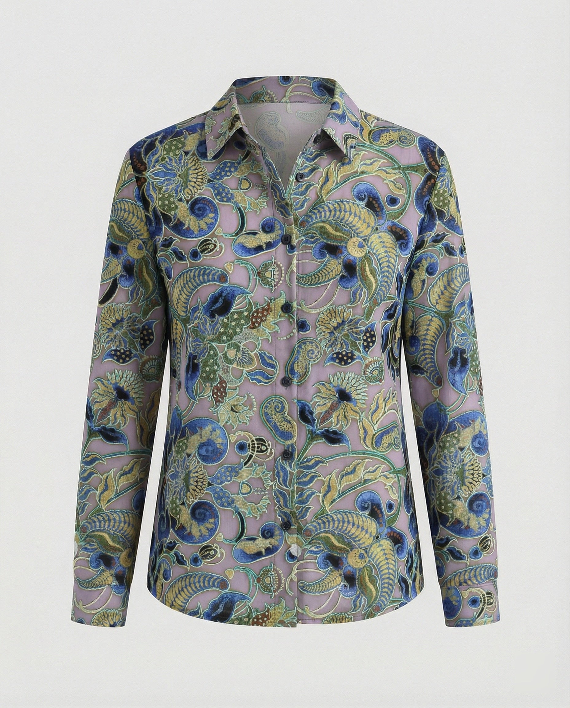 Light blouse women watercolor flowers