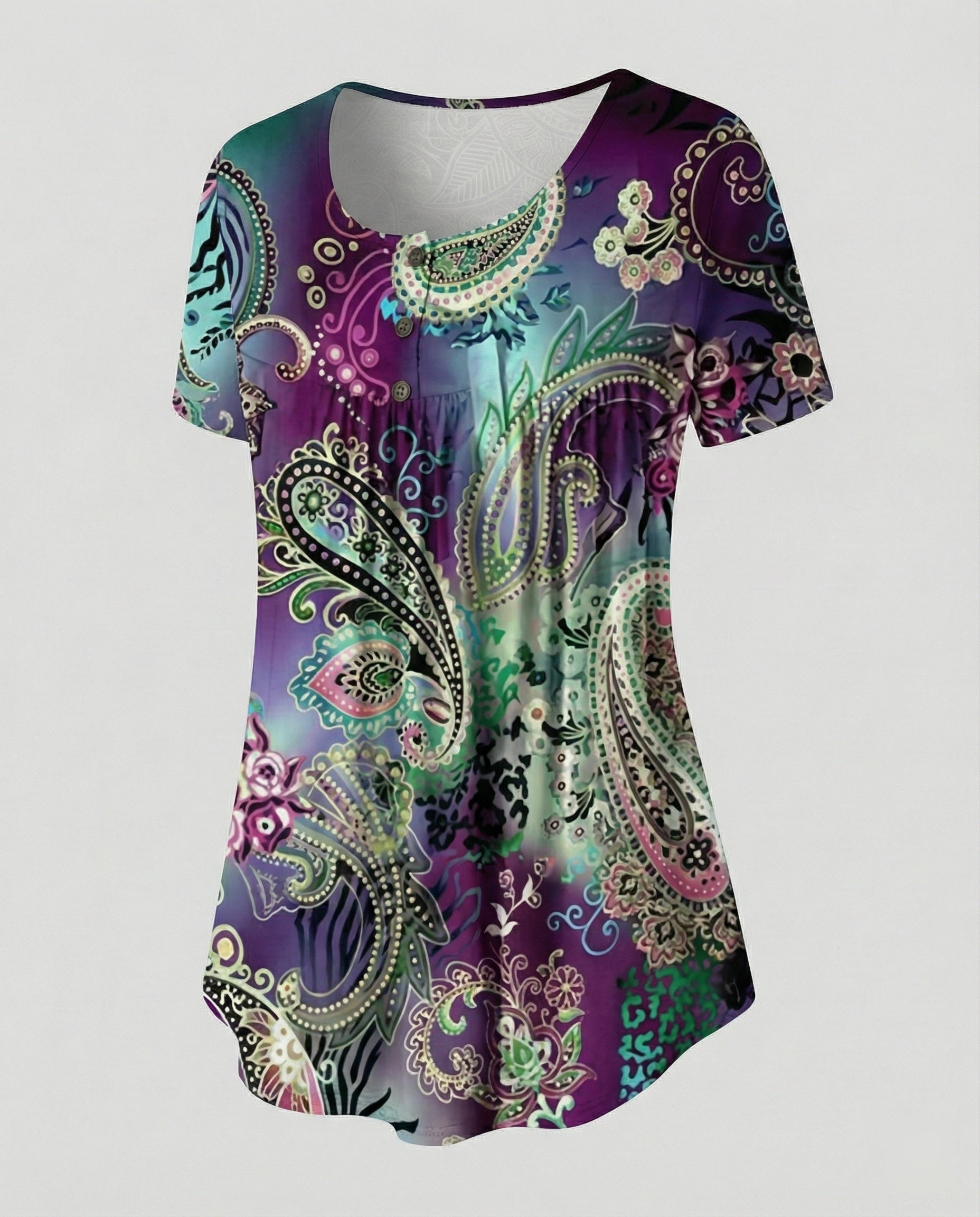 Women's Tunic Women's U-Neck Print
