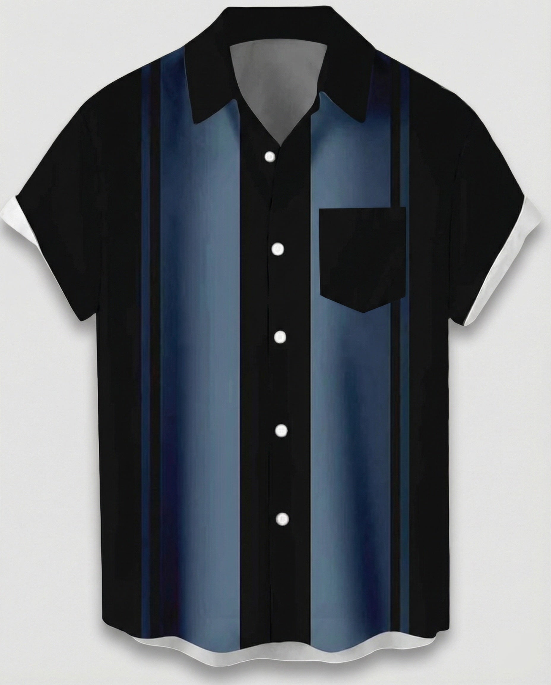 Short Sleeve Hawaii Shirt Men Palm Print