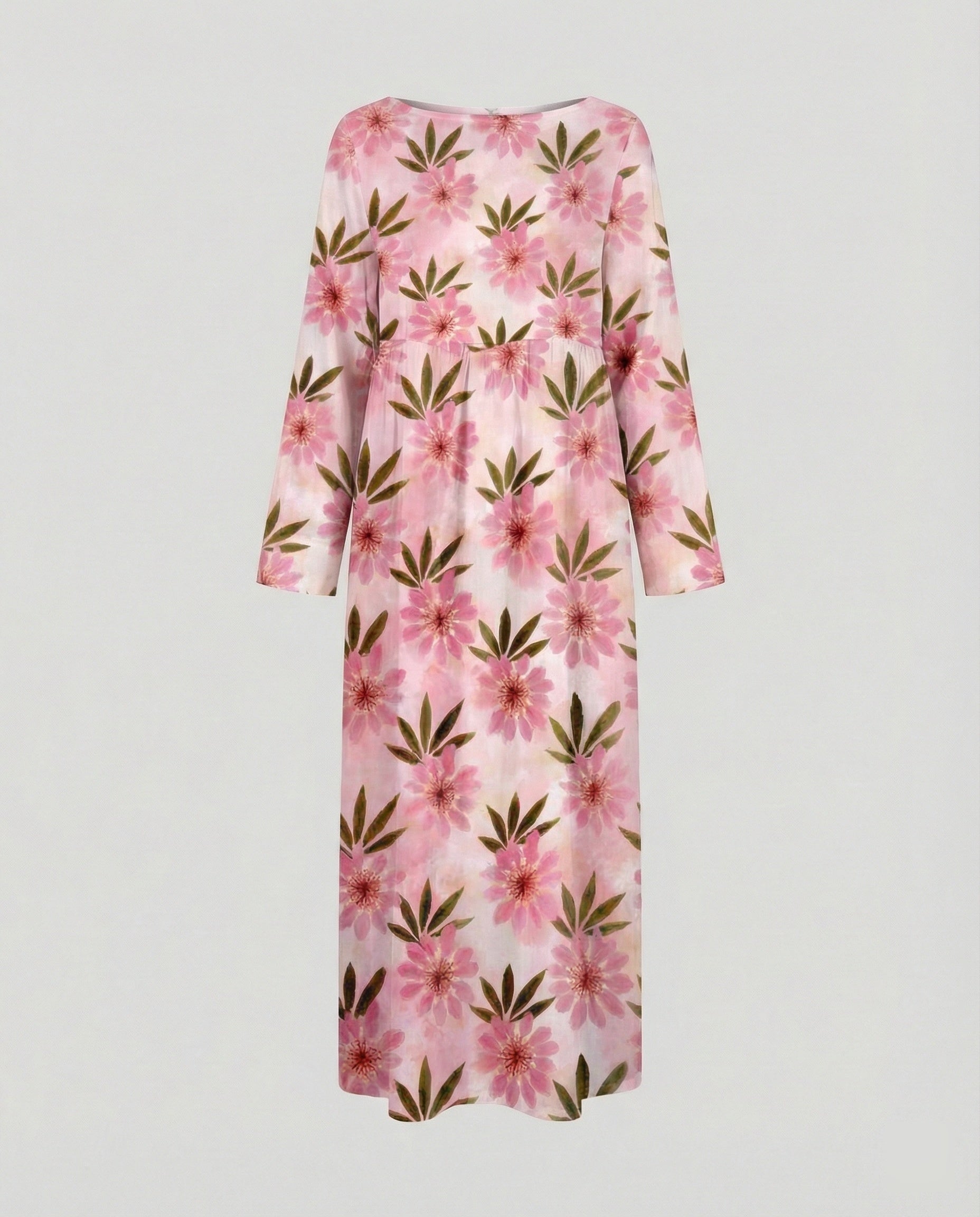 Ladies maxi dress floral with pockets