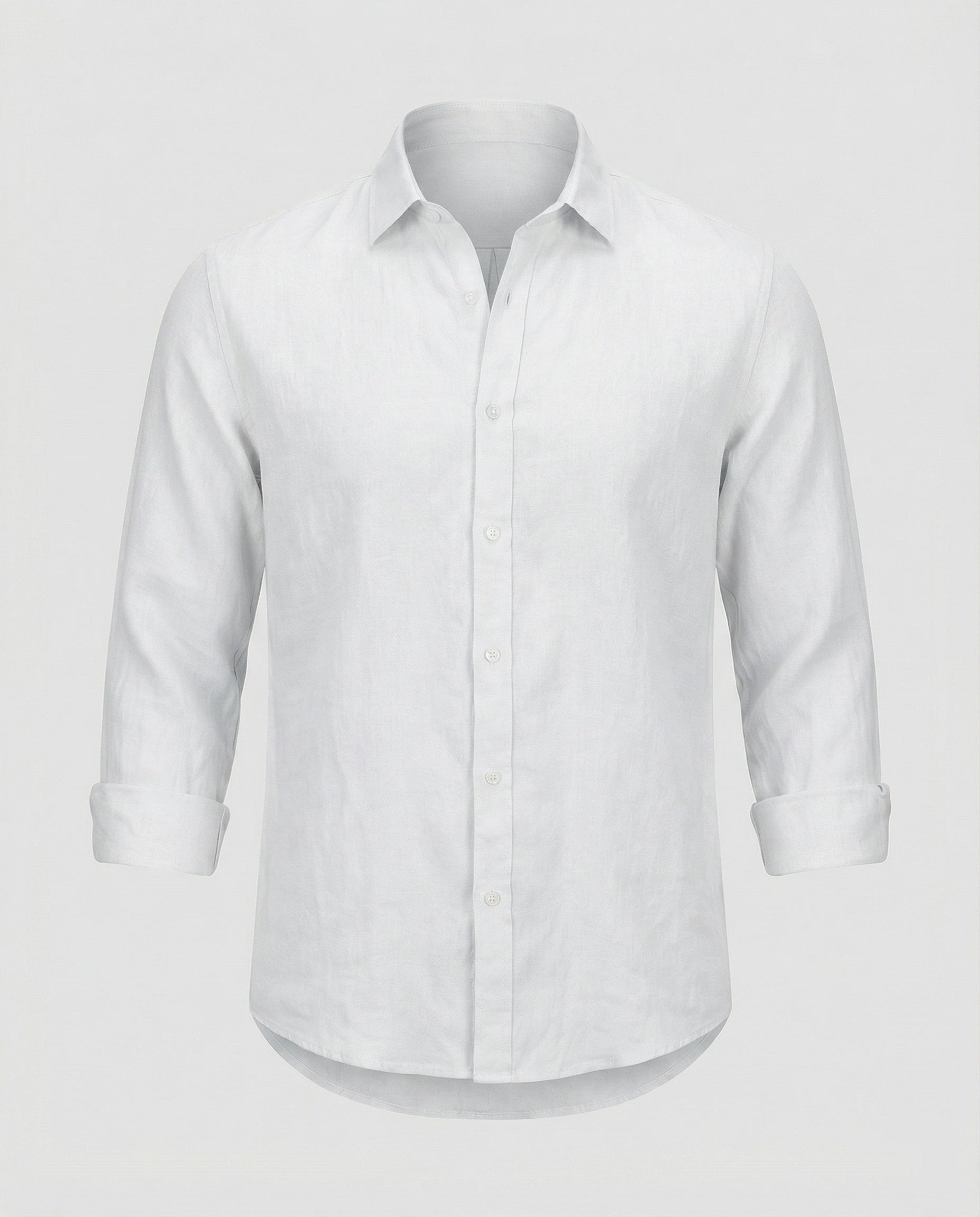 Men's Linen Shirt Stand Collar Long Sleeve