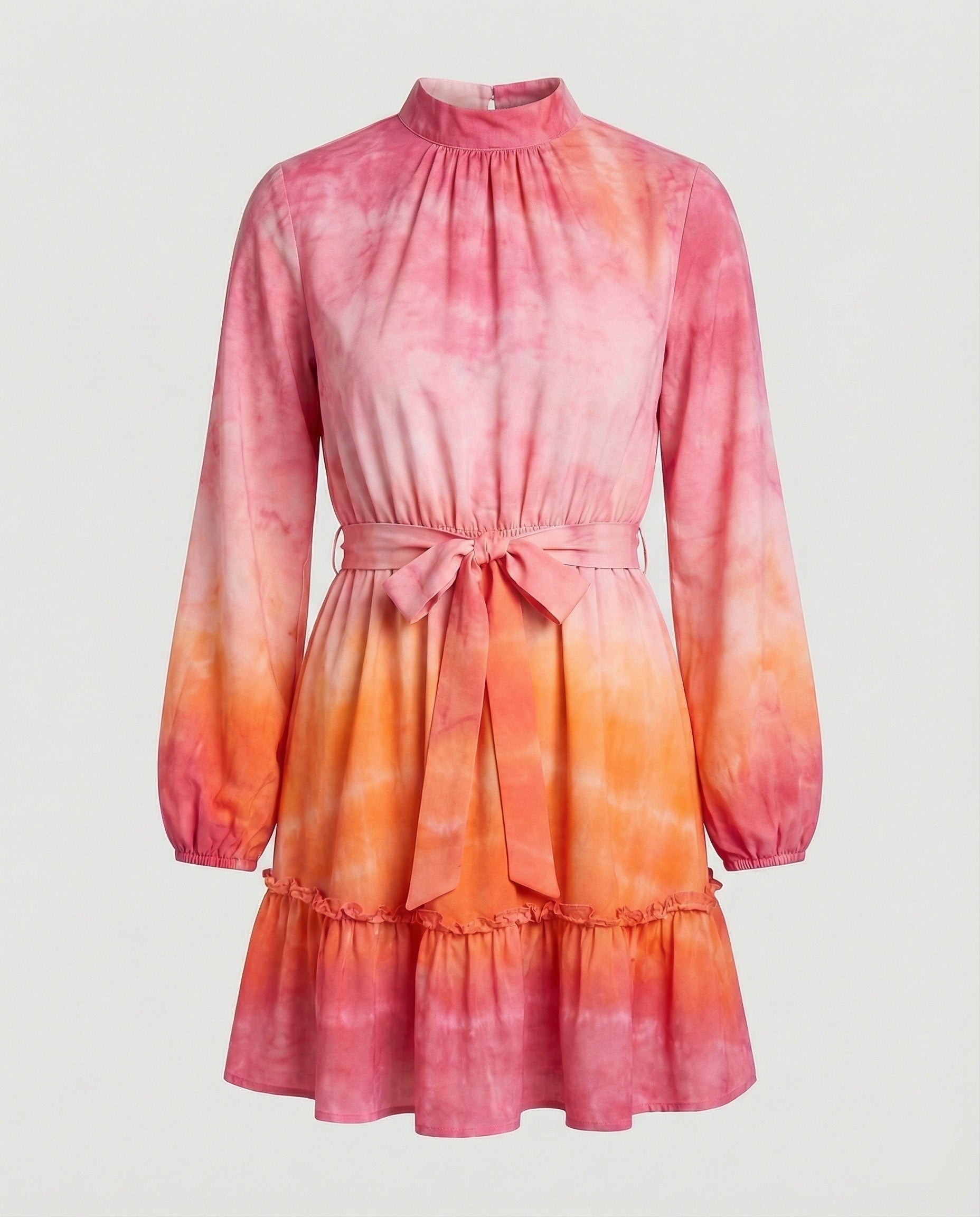 Women's casual dress mini with ruffle