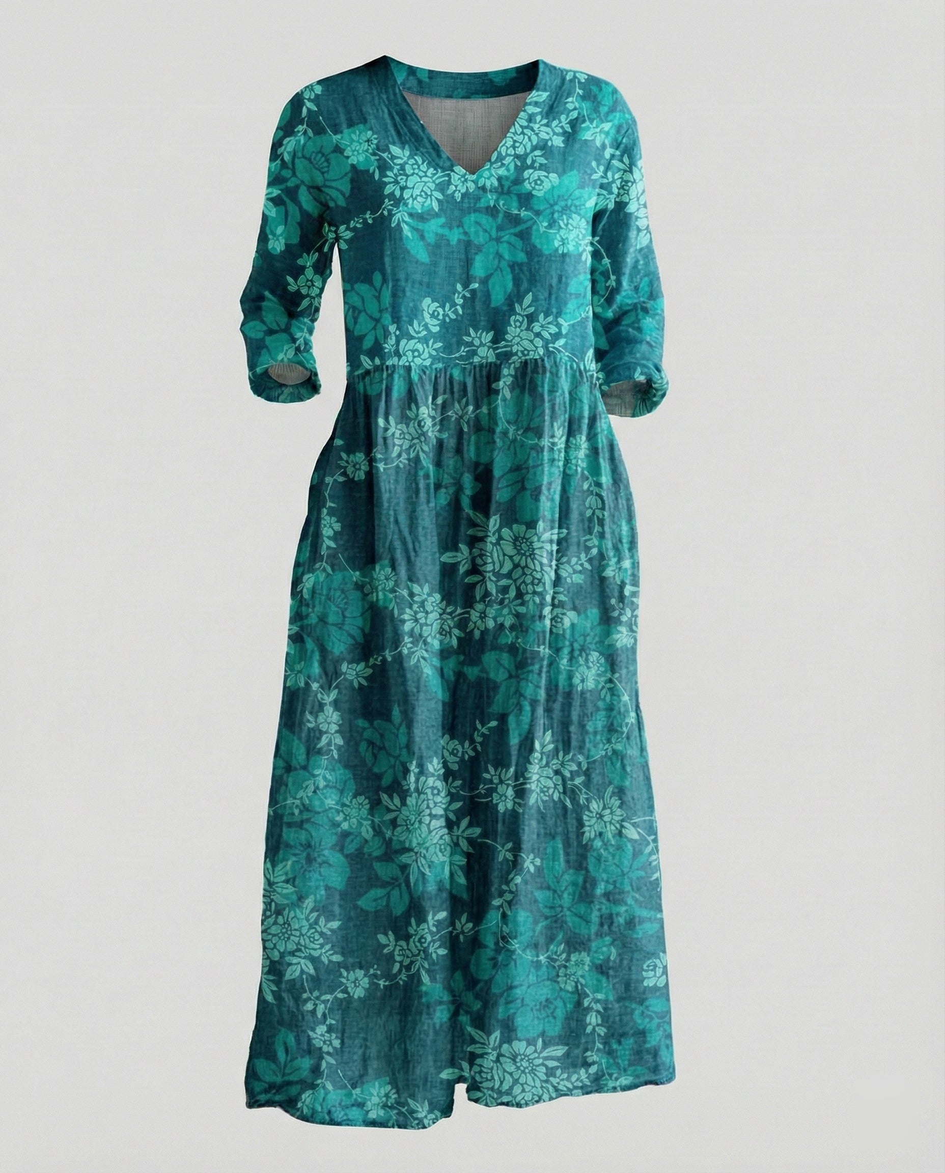 Women's Boho Maxi Dress Summer Linen Look