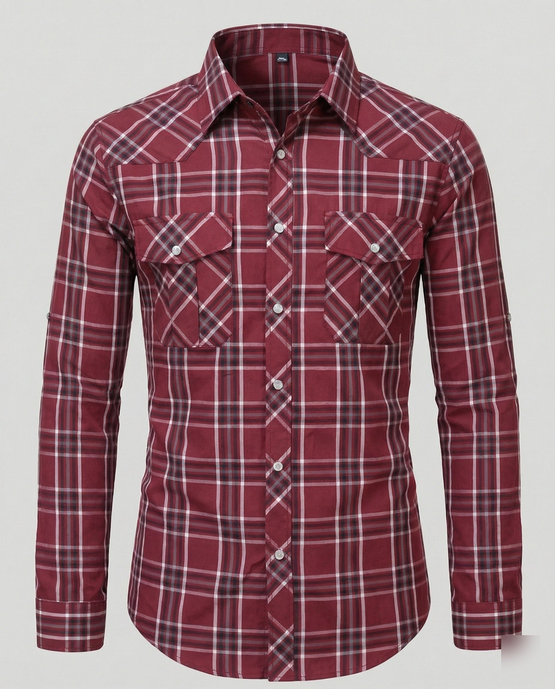 Men's Casual Shirt Checkered Tailored