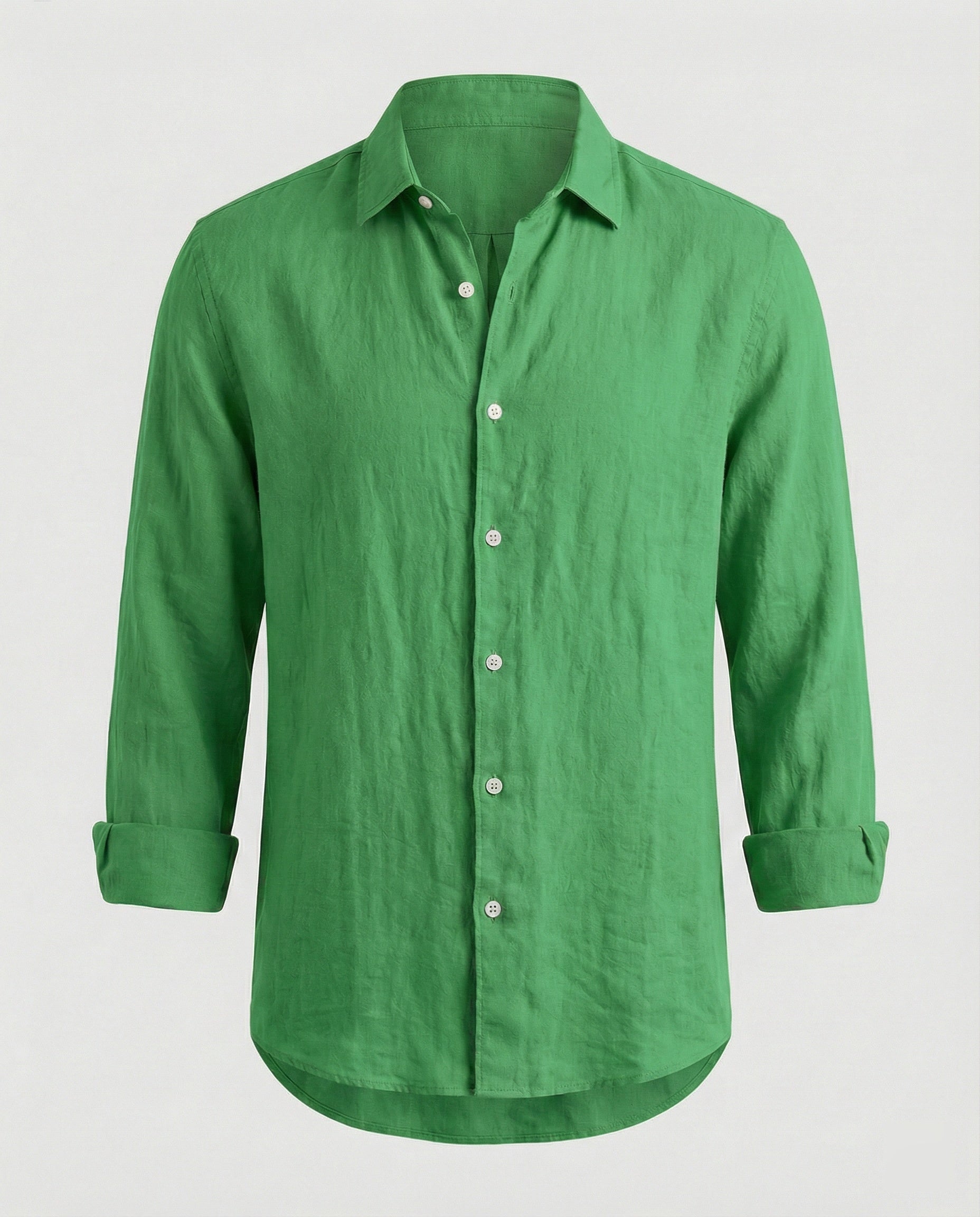 Men's Linen Shirt Men's Stand Collar