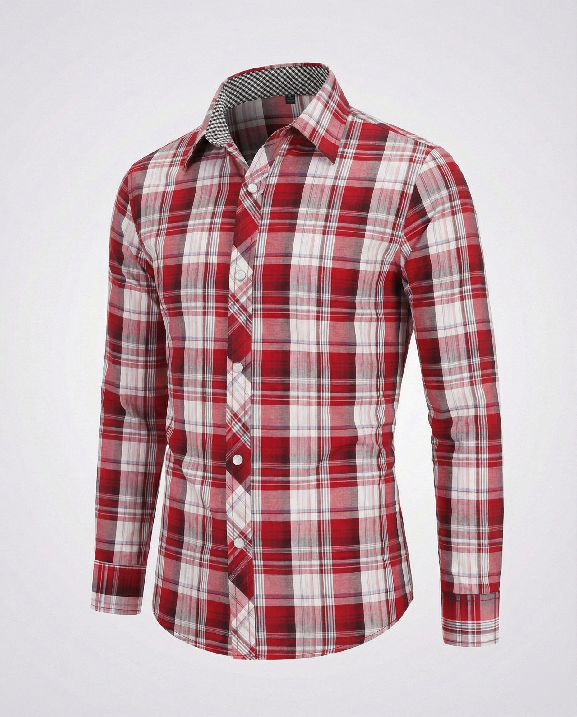 Men's Casual Shirt Checkered Tailored