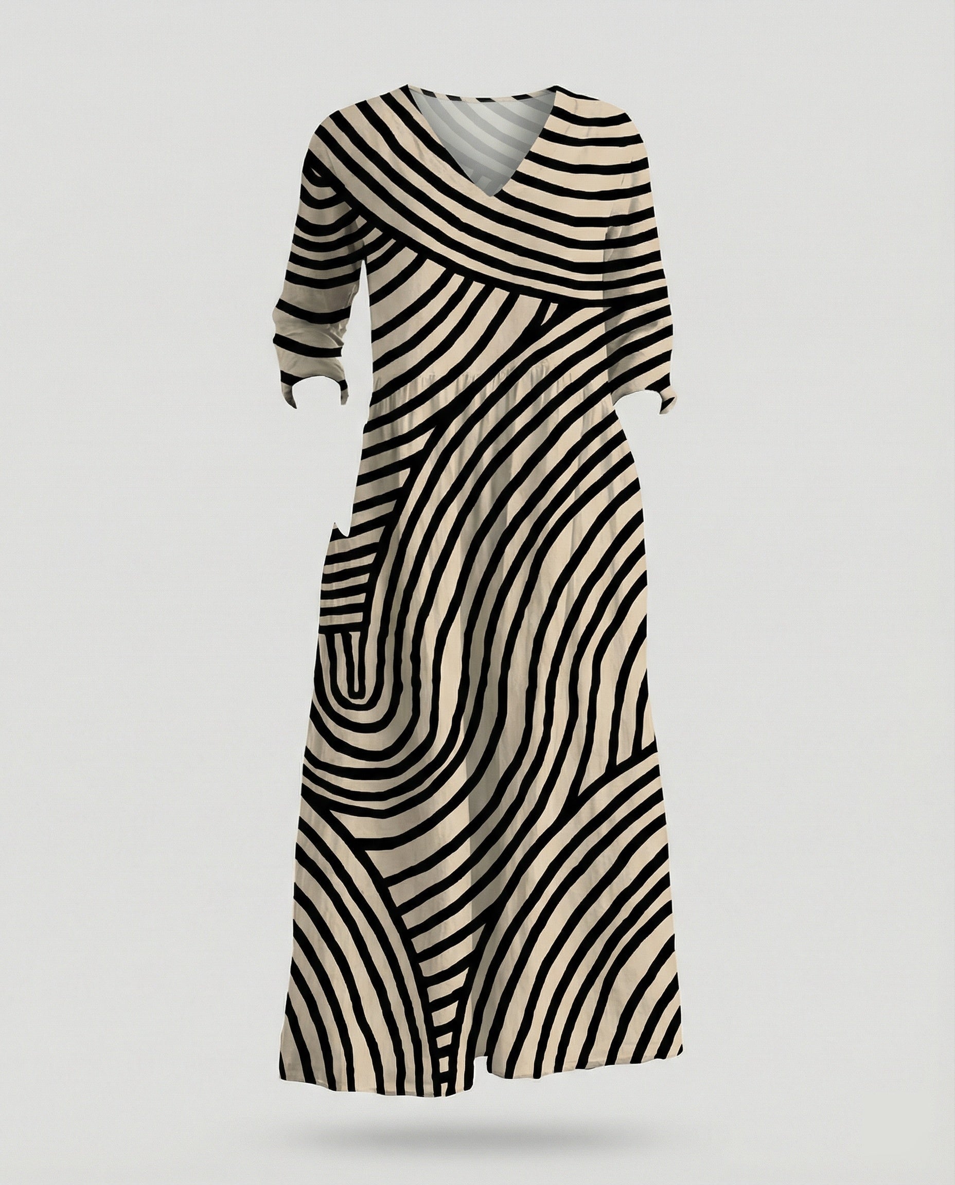 Women's Boho Maxi Dress Summer Linen Look