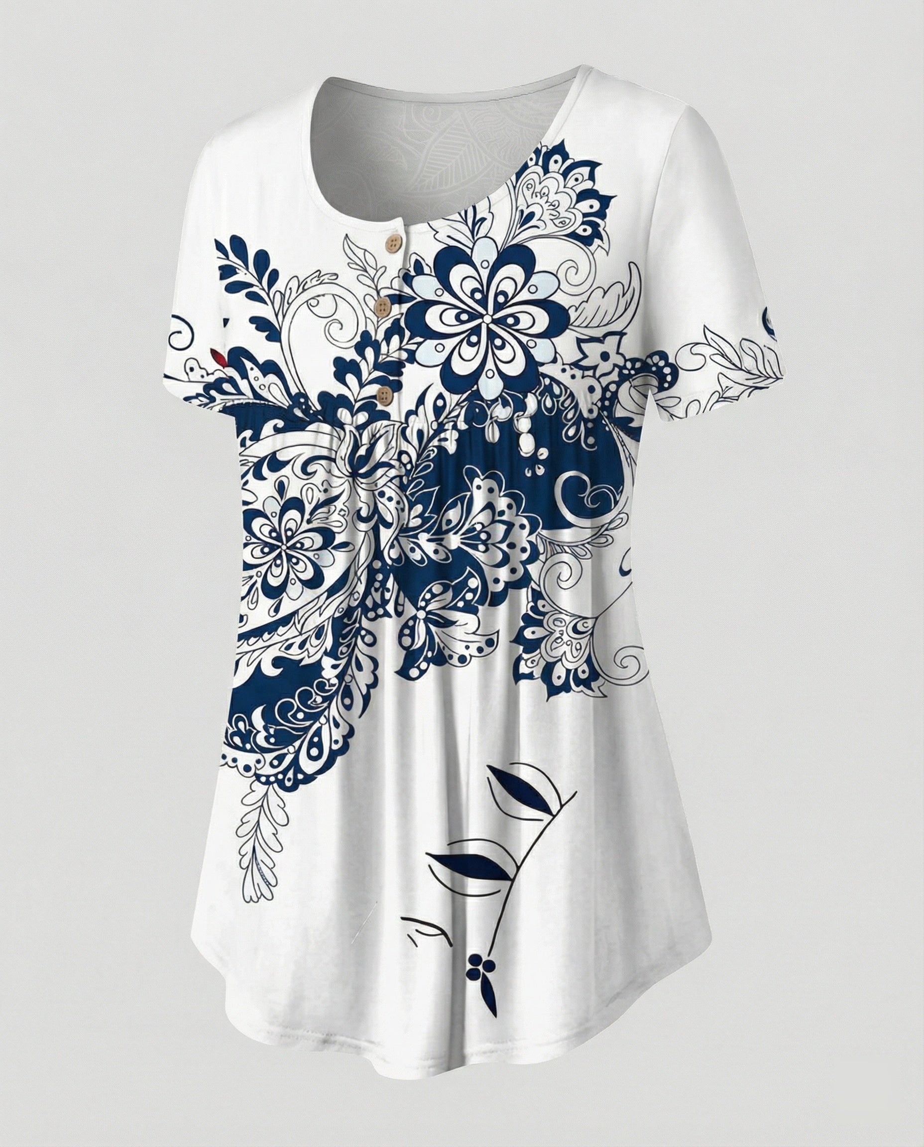 Women's Tunic Women's U-Neck Print