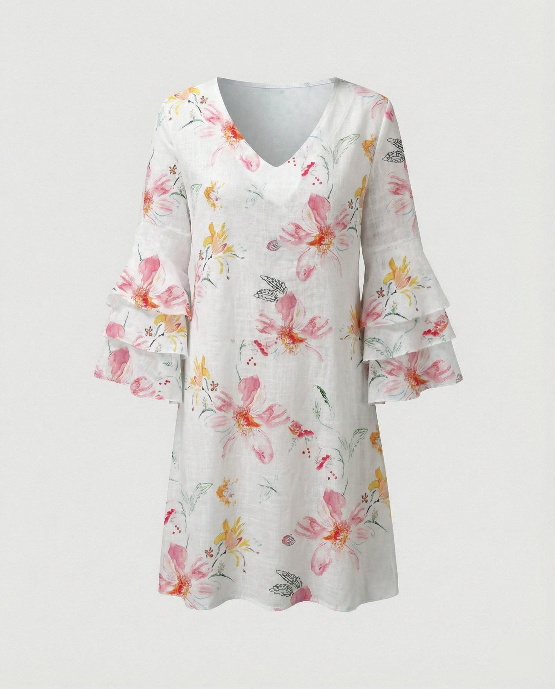 Ladies Floral Mini Dress Summer