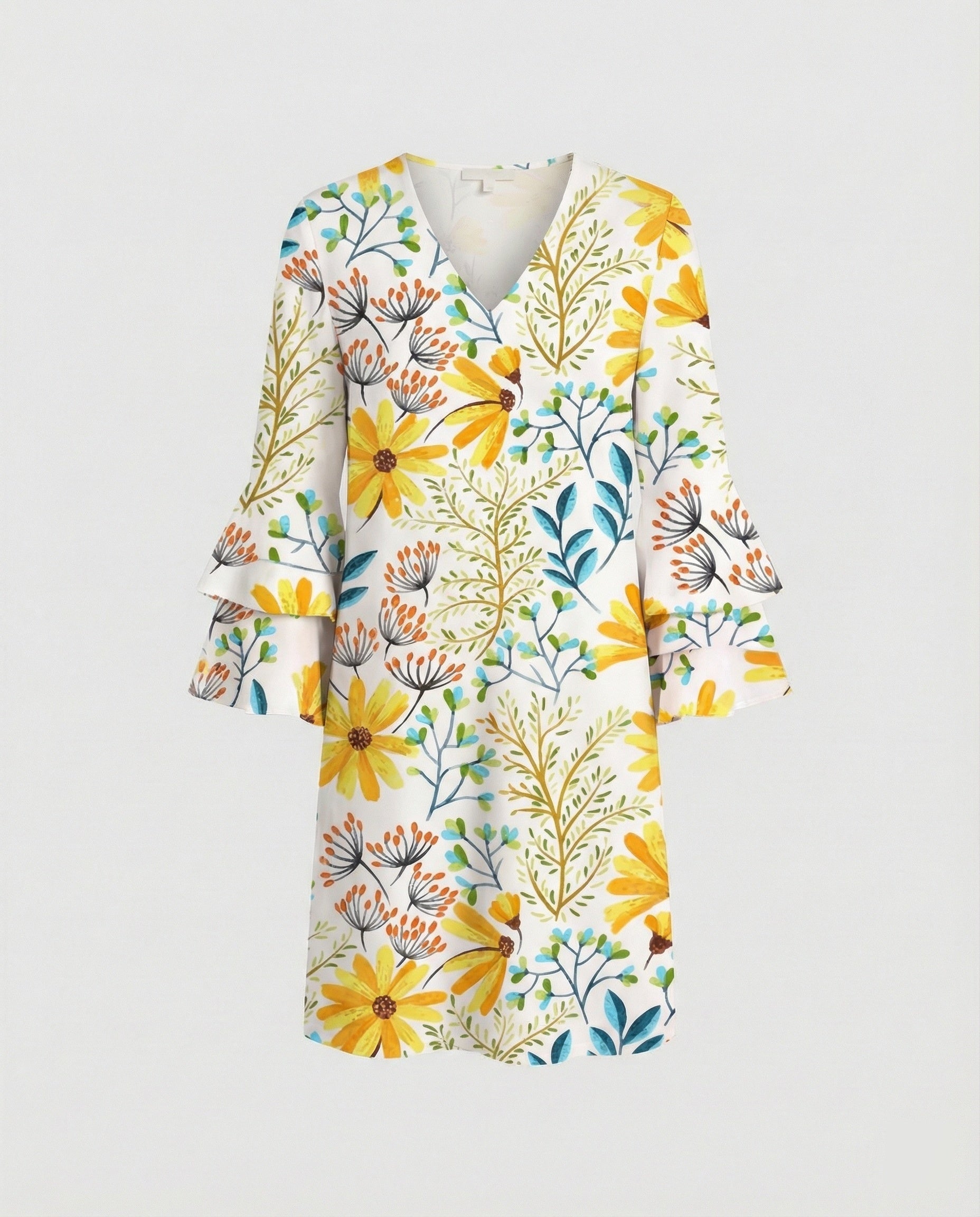 Ladies Floral Mini Dress Summer