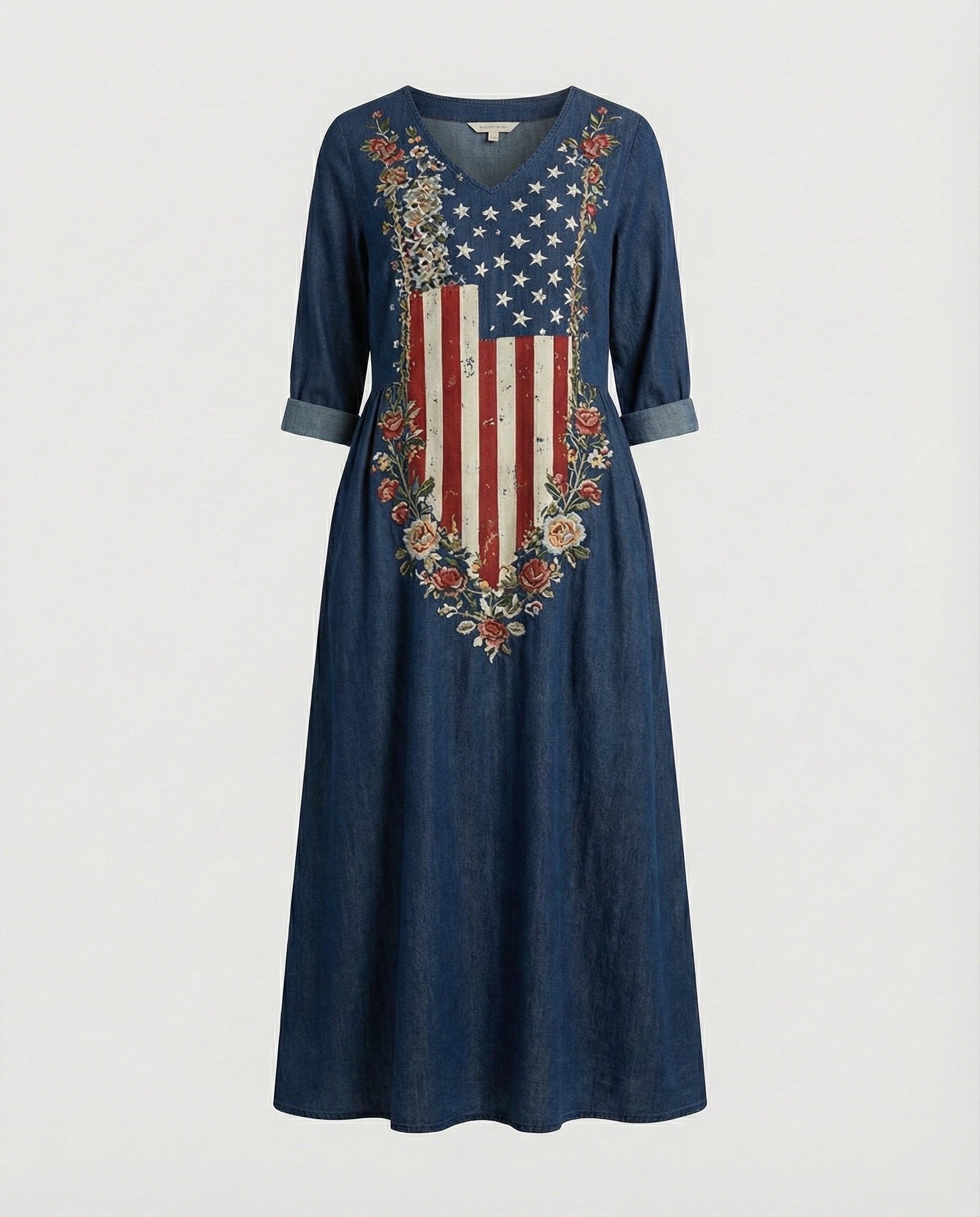 A-Line Maxi Dress Women With Pockets