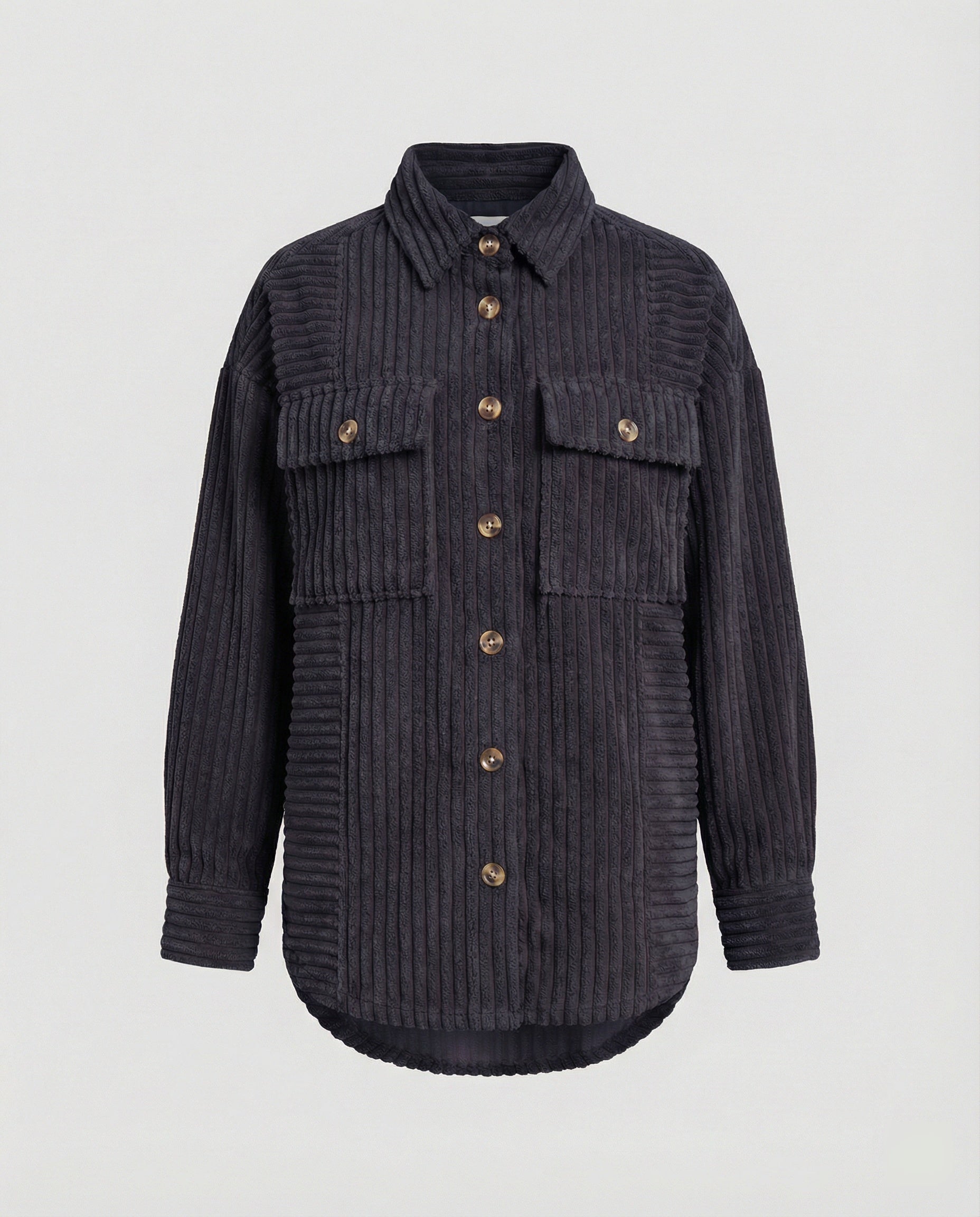 Women's Casual Cord Jacket with Pockets