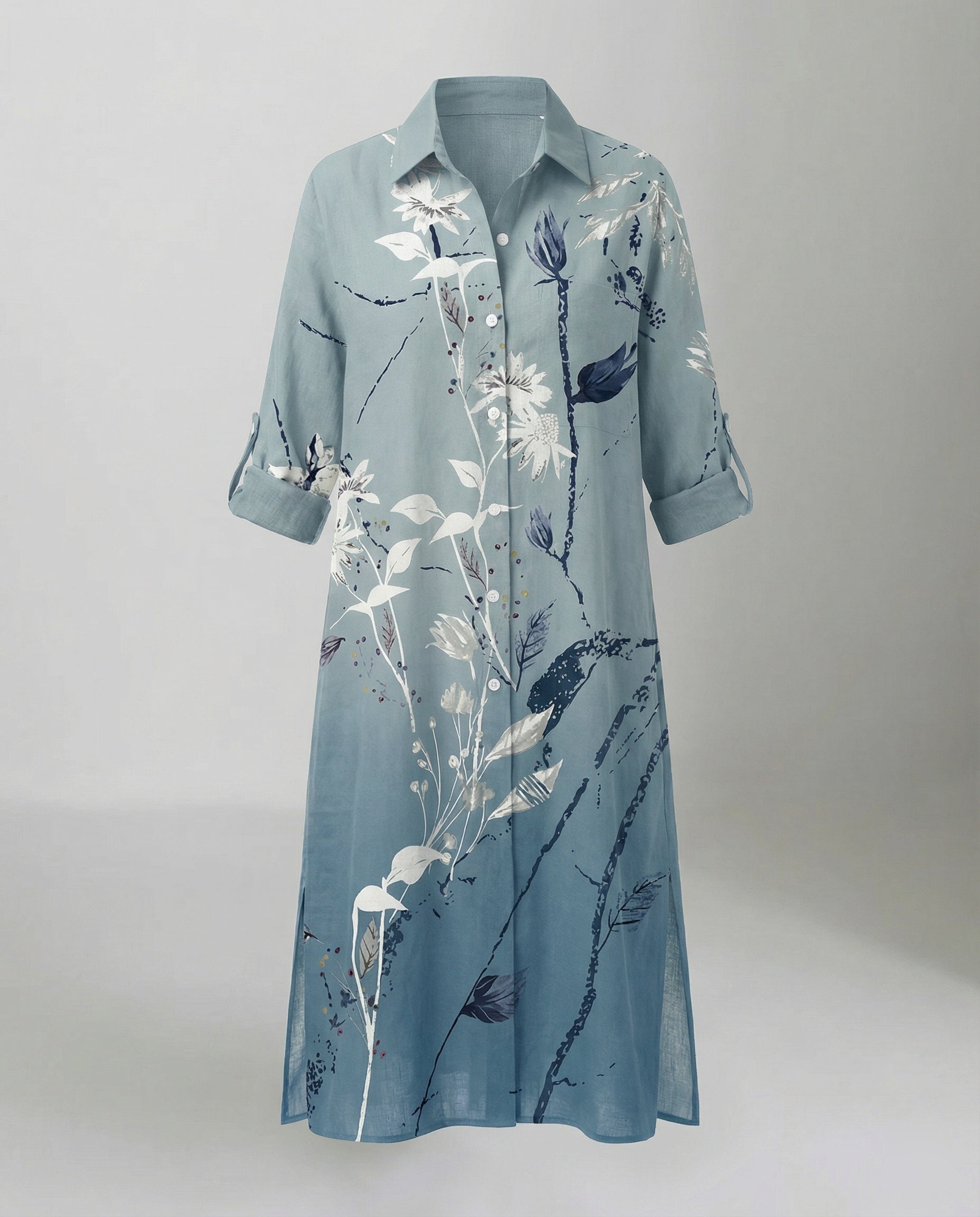 Women's Kaftan Dress Long Silk Look