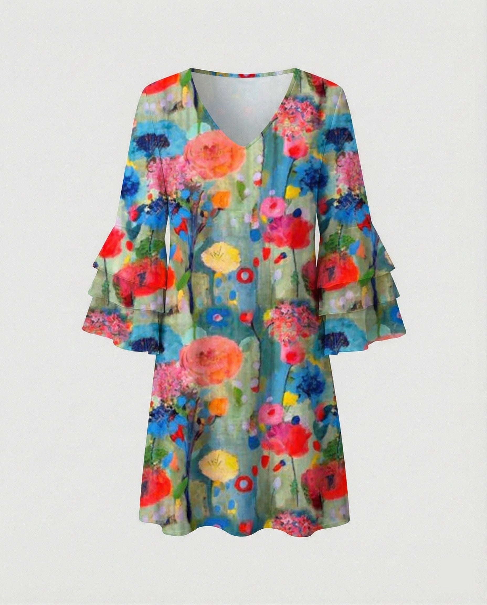 Ladies Floral Mini Dress Summer
