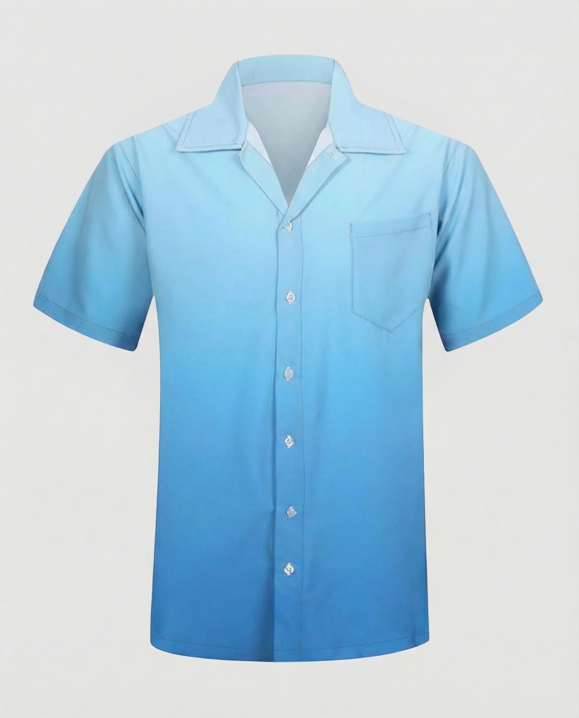 Short Sleeve Hawaii Shirt Men Palm Print