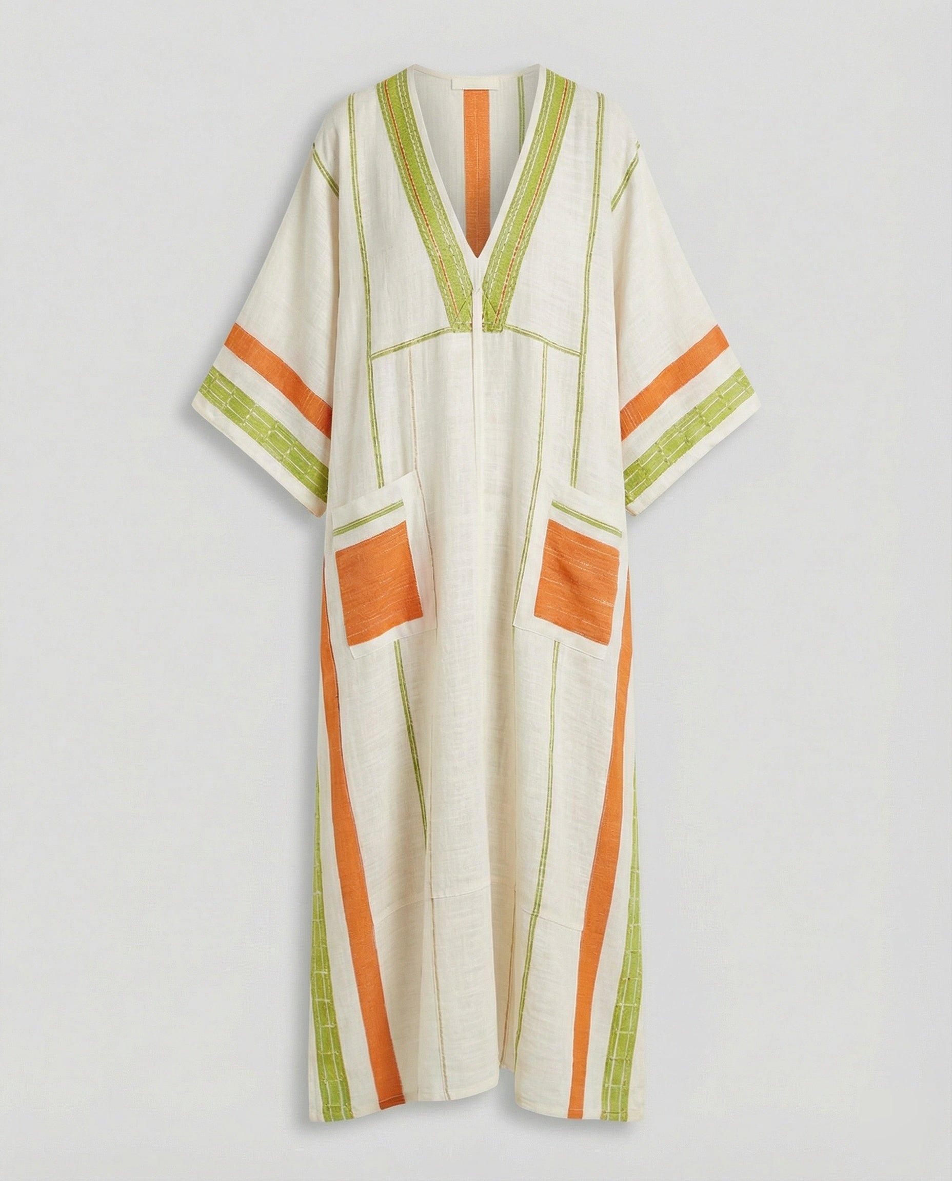 Linen Kaftan Maxi Dress Women