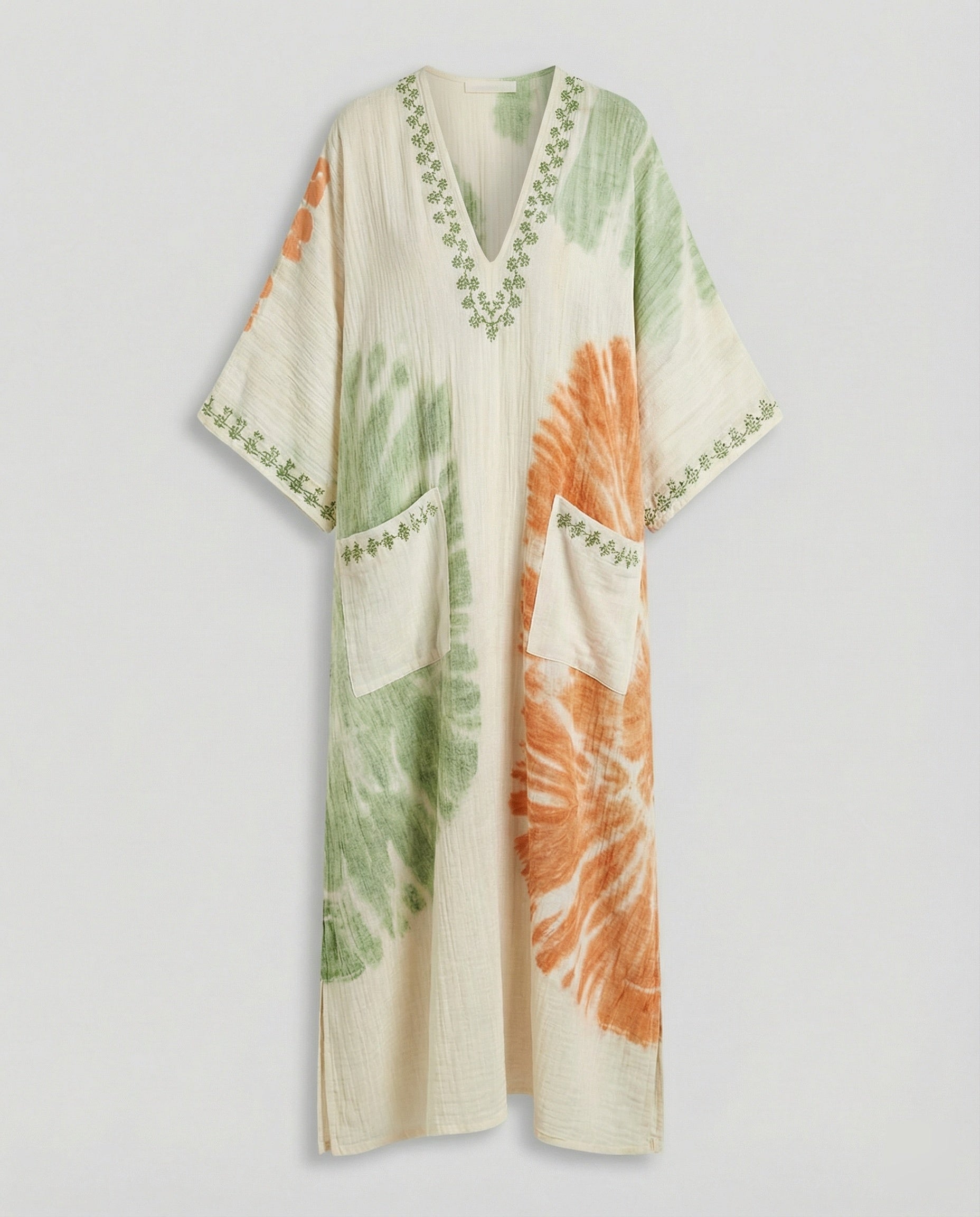 Linen Kaftan Maxi Dress Women