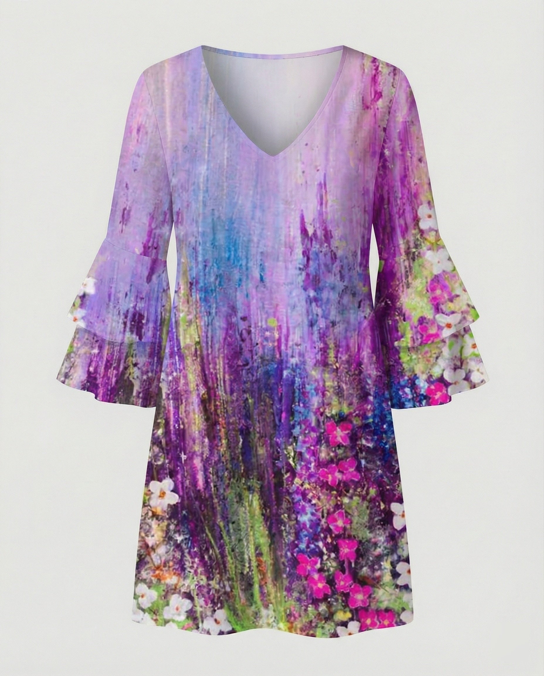 Ladies Floral Mini Dress Summer