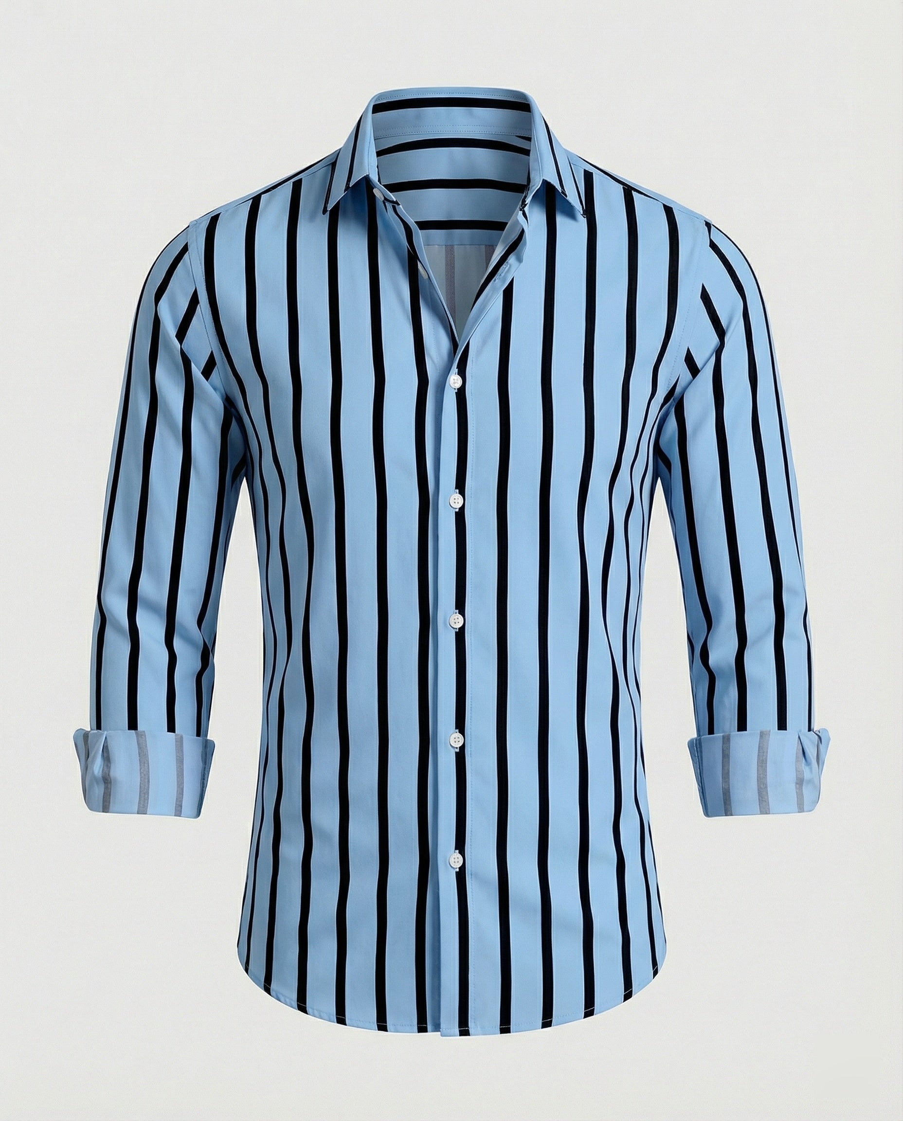Men's Shirt Striped Kent Collar