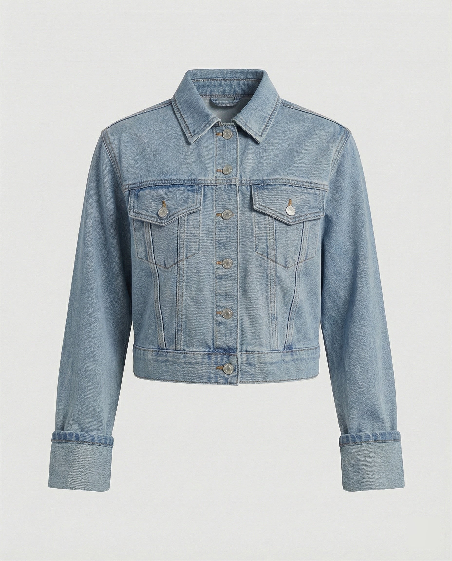 Women's denim jacket short boxy