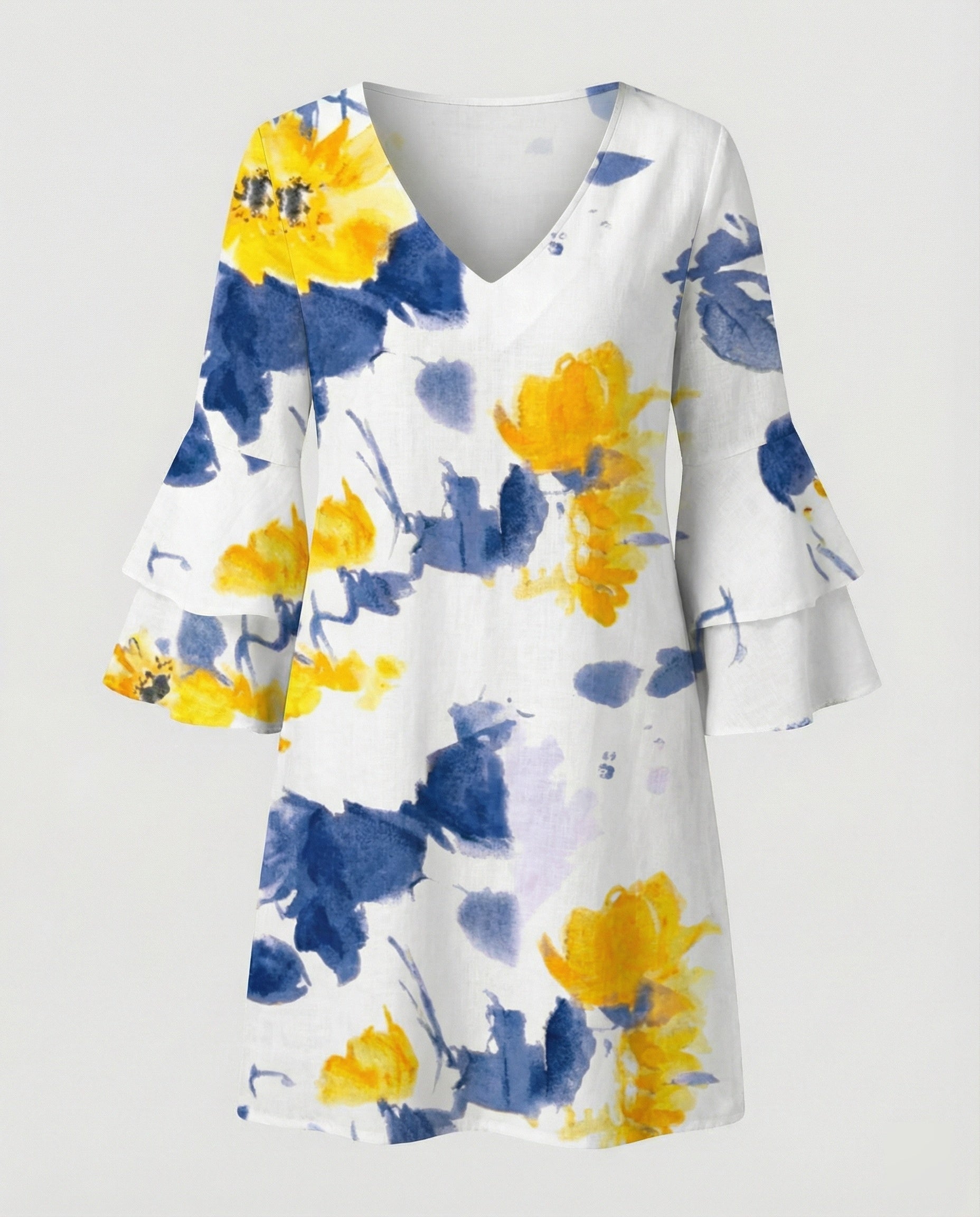 Ladies Floral Mini Dress Summer