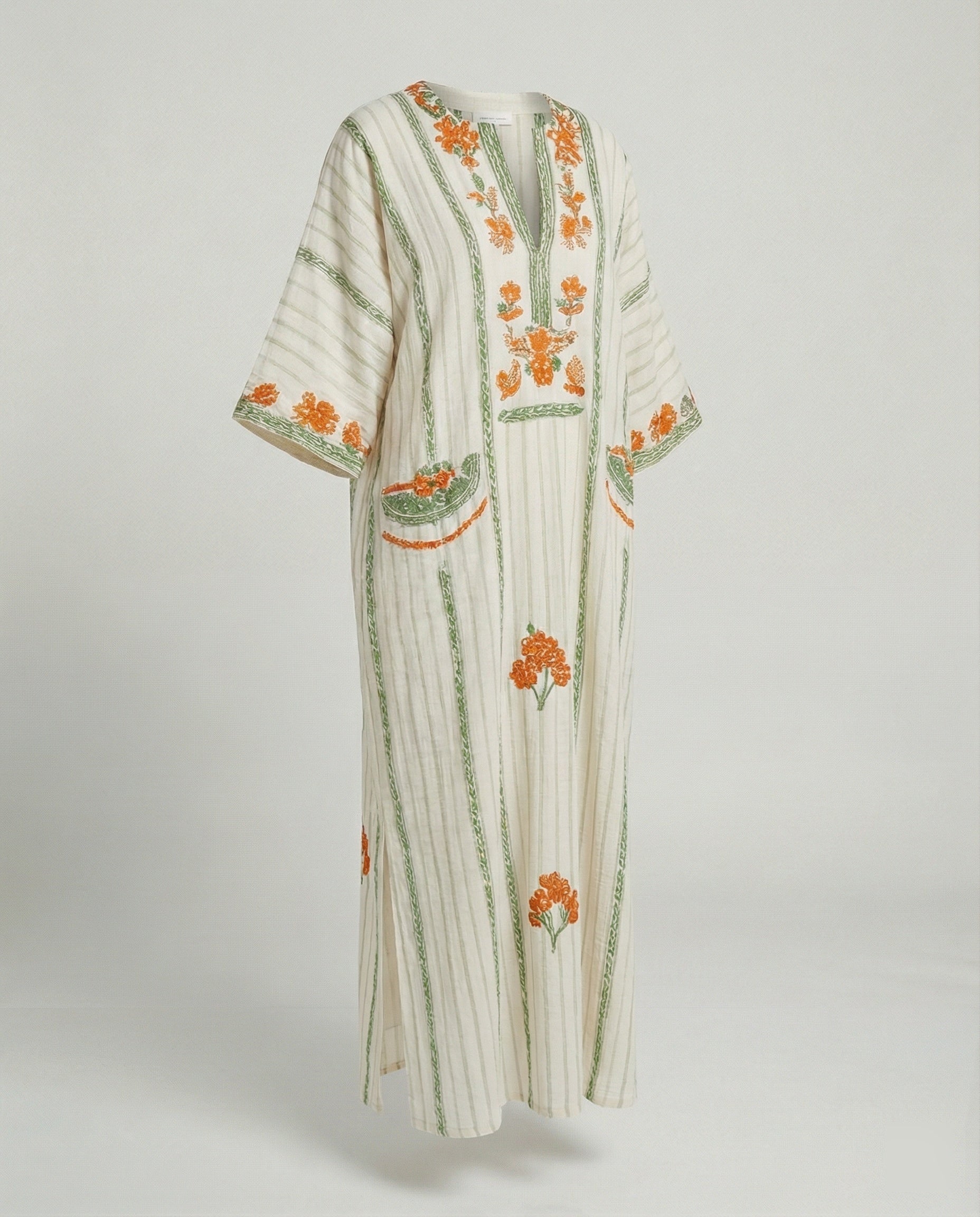 Linen Kaftan Maxi Dress Women