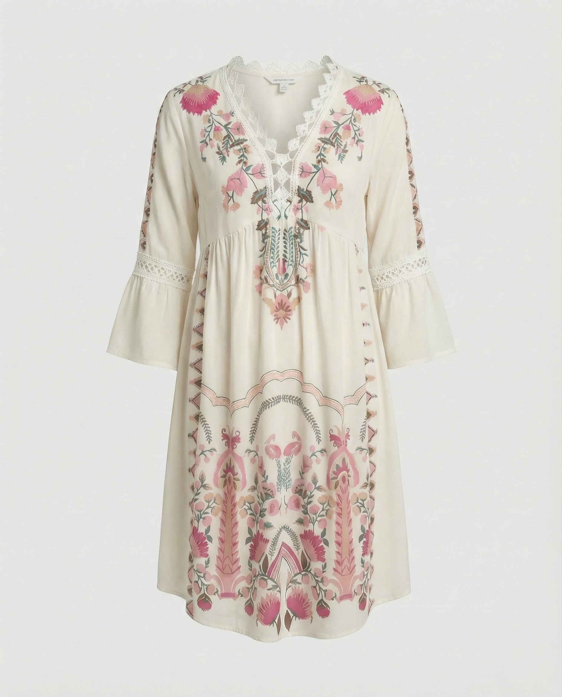 Boho Flower Dress Women A-Line