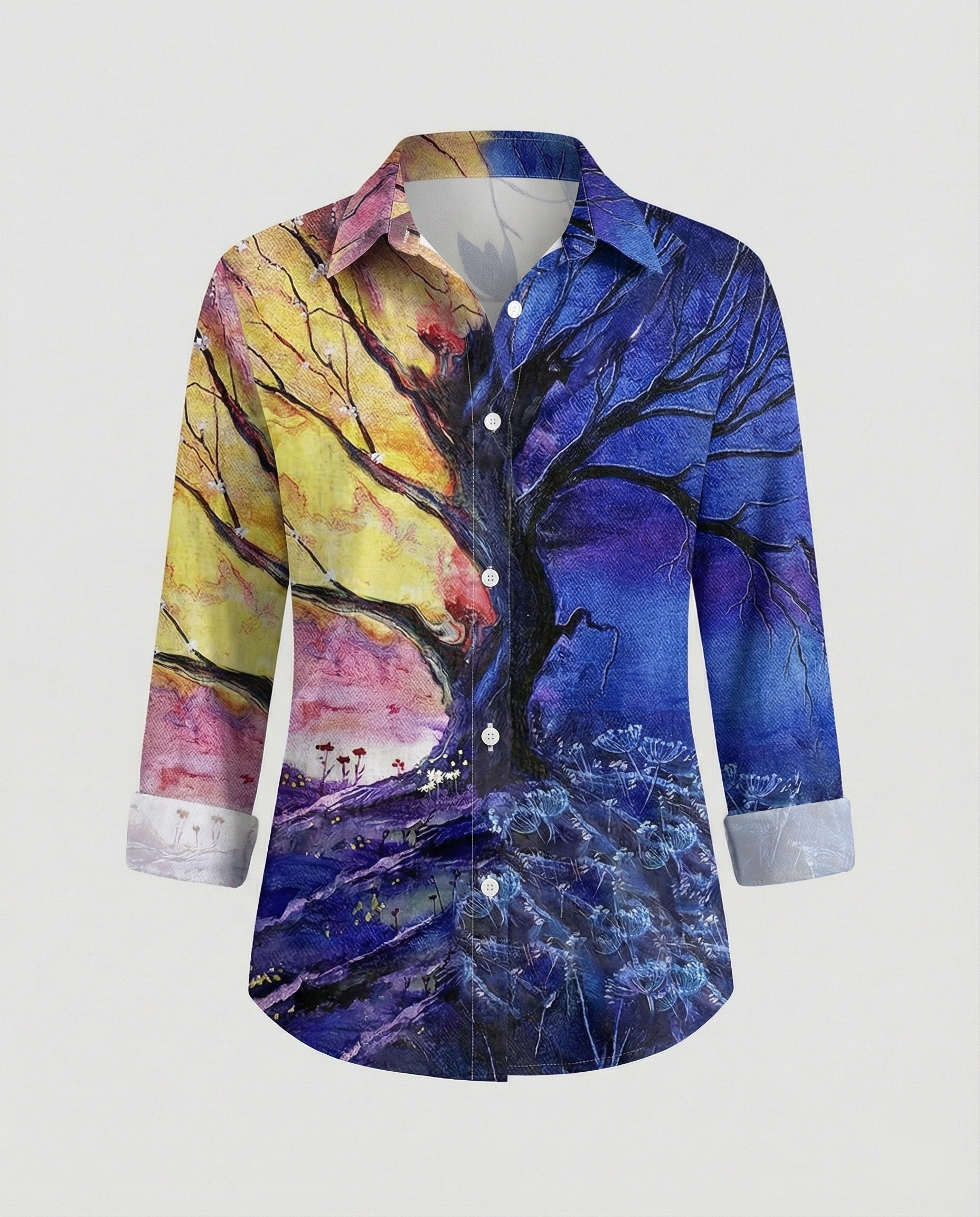 Women's Shirt Blouse Cat Print