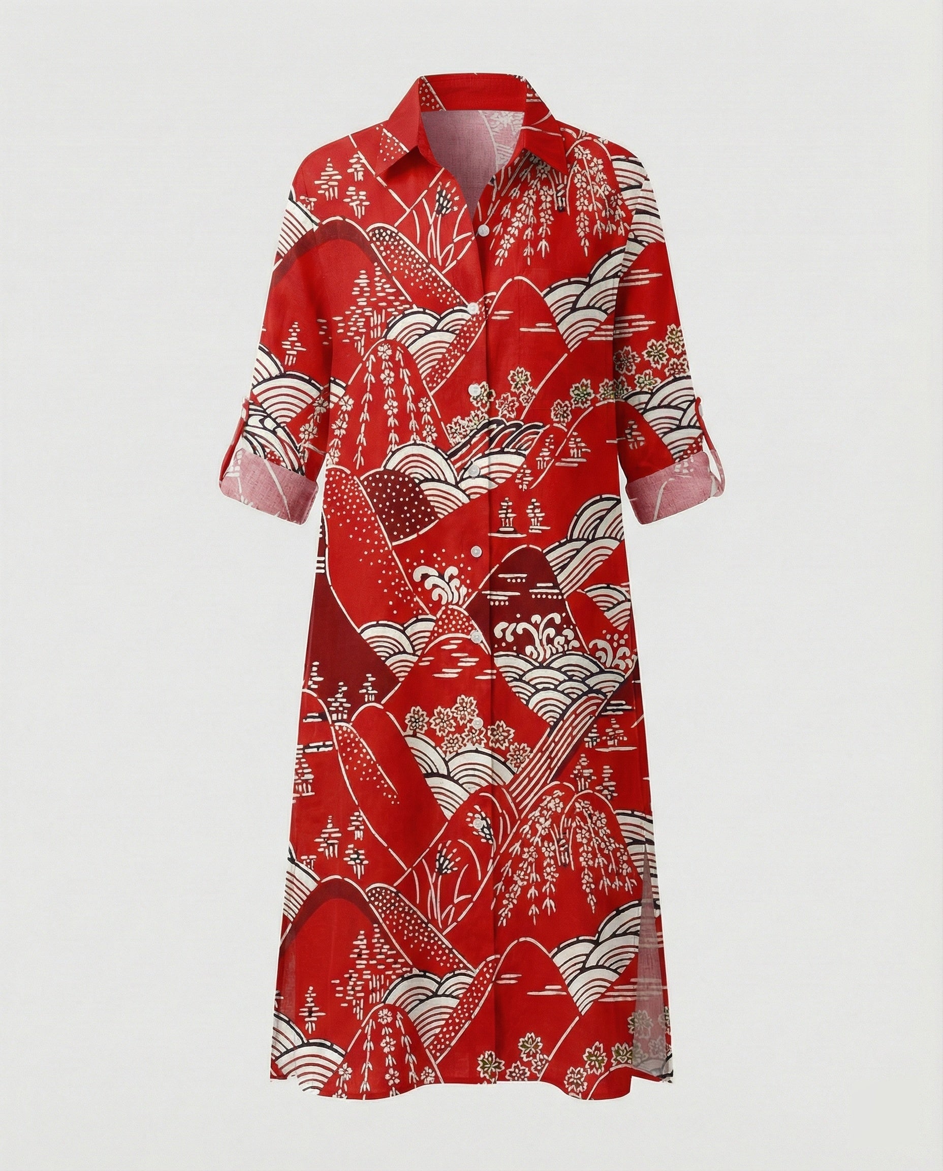 Women's Kaftan Dress Long Silk Look
