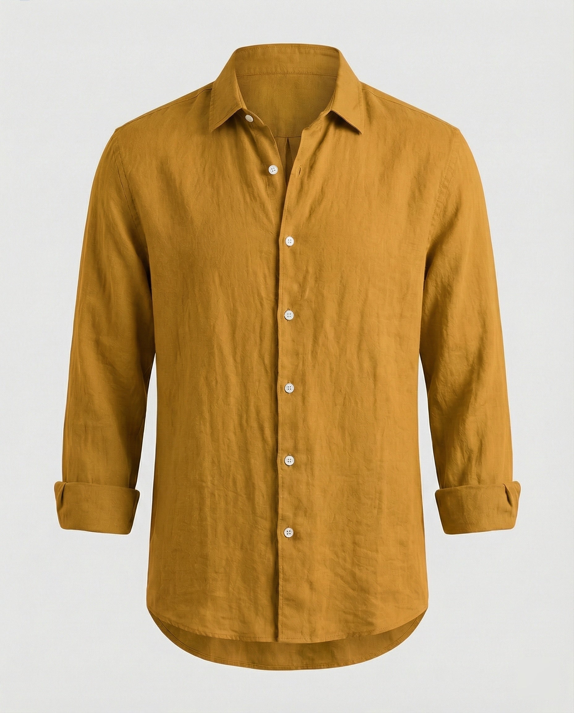 Men's Linen Shirt Men's Stand Collar