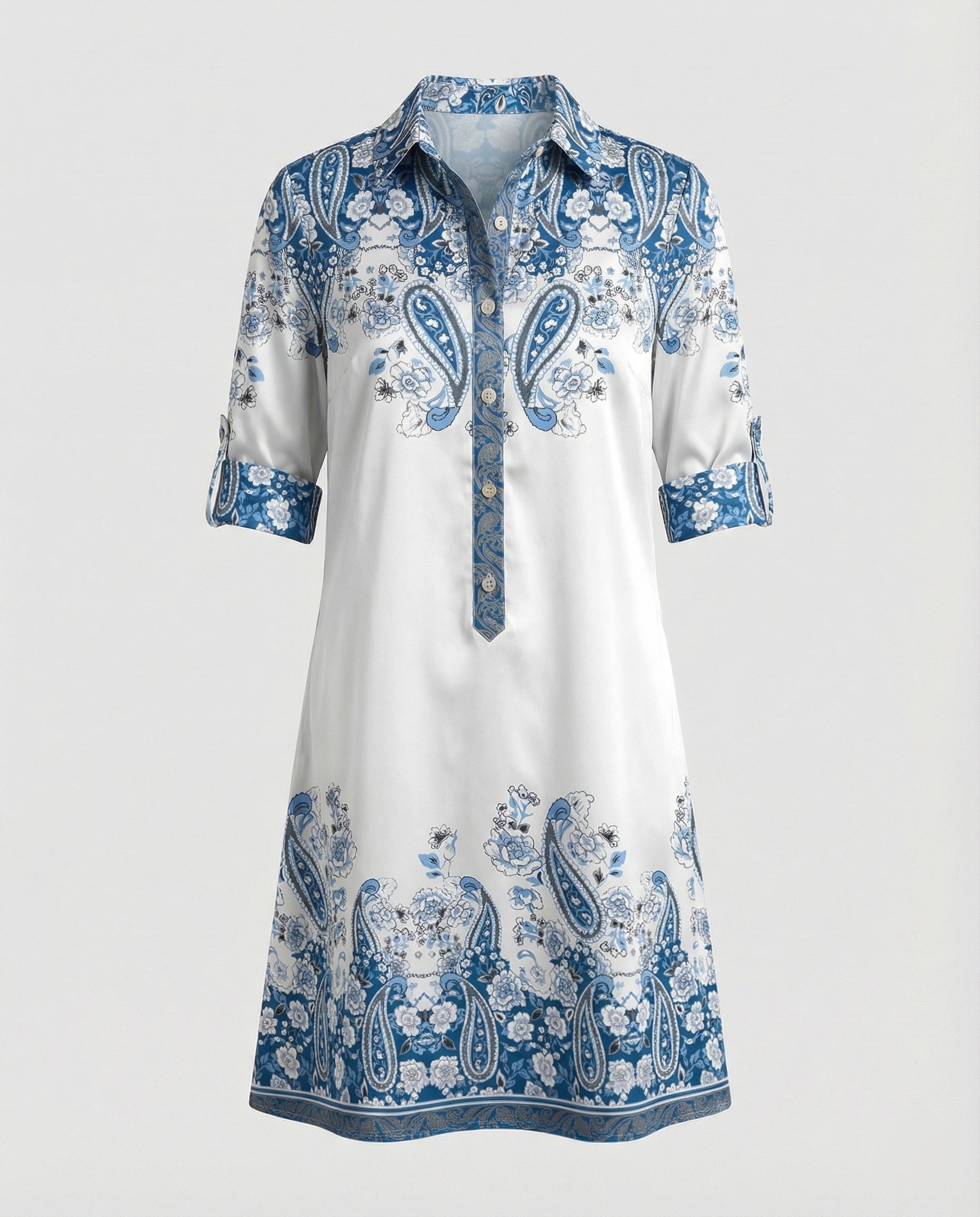 Women Shirt Dress Cotton Casual