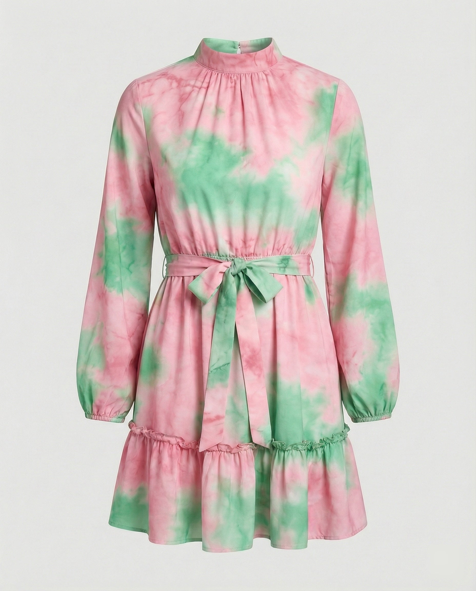 Women's casual dress mini with ruffle