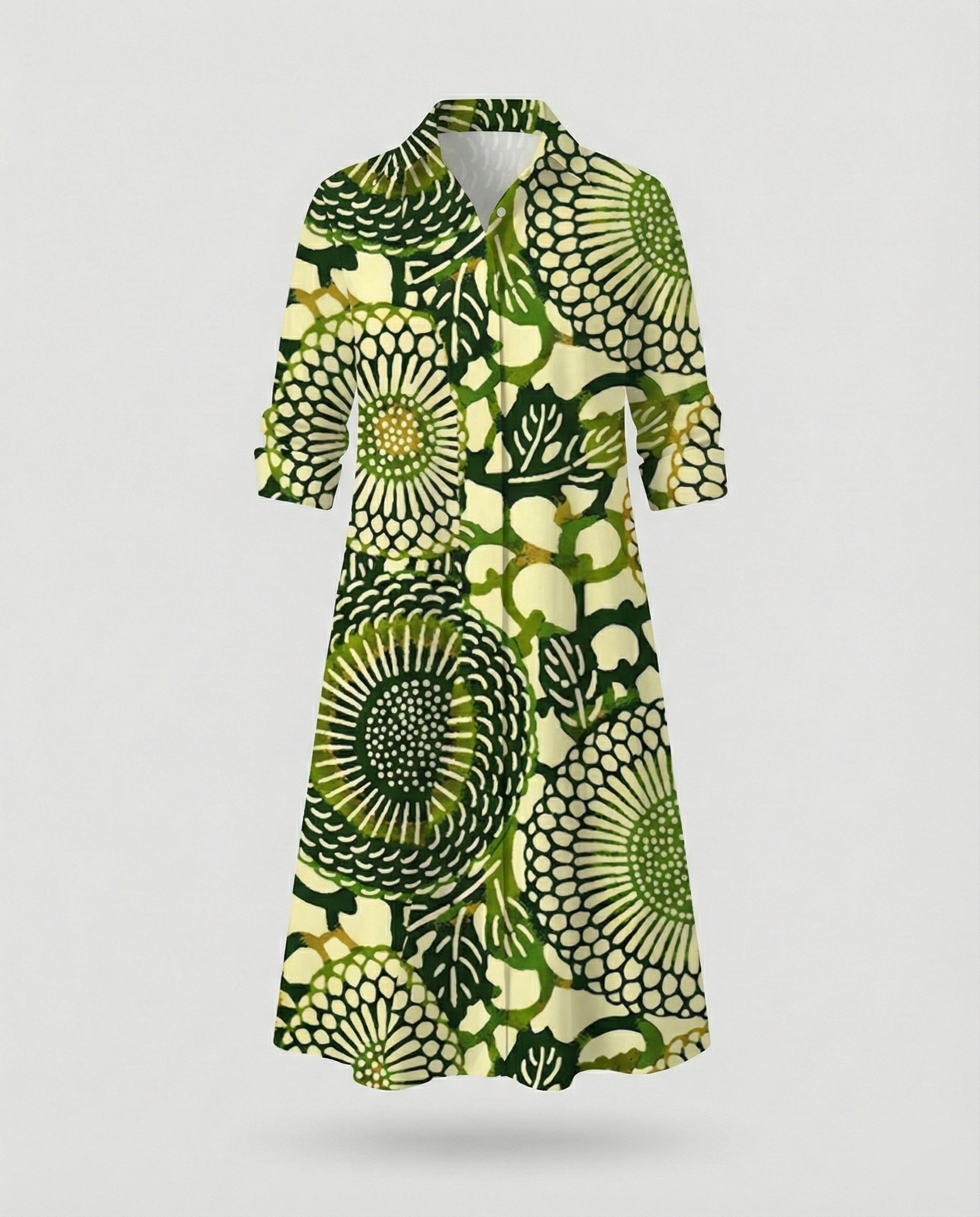 Women Shirt Dress Cotton Casual