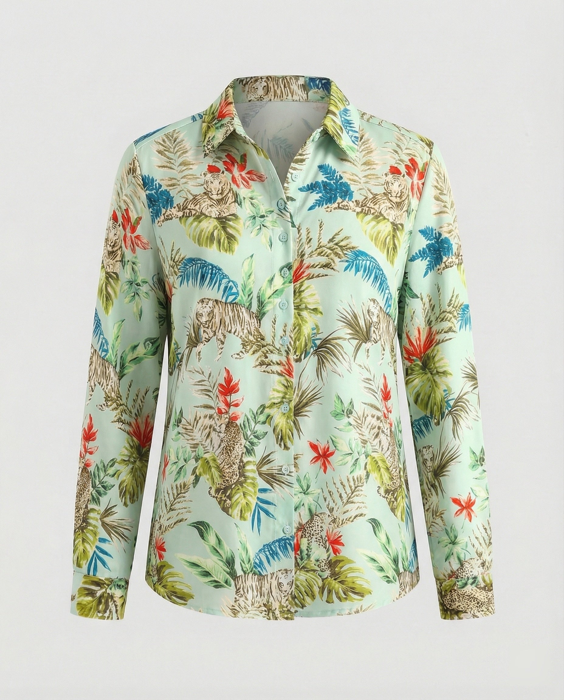 Light blouse women watercolor flowers