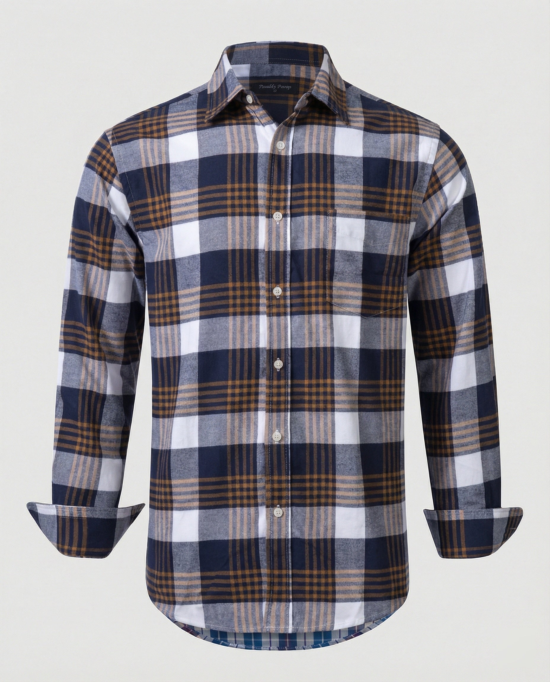 Men's Flannel Long Sleeve Shirt Checkered