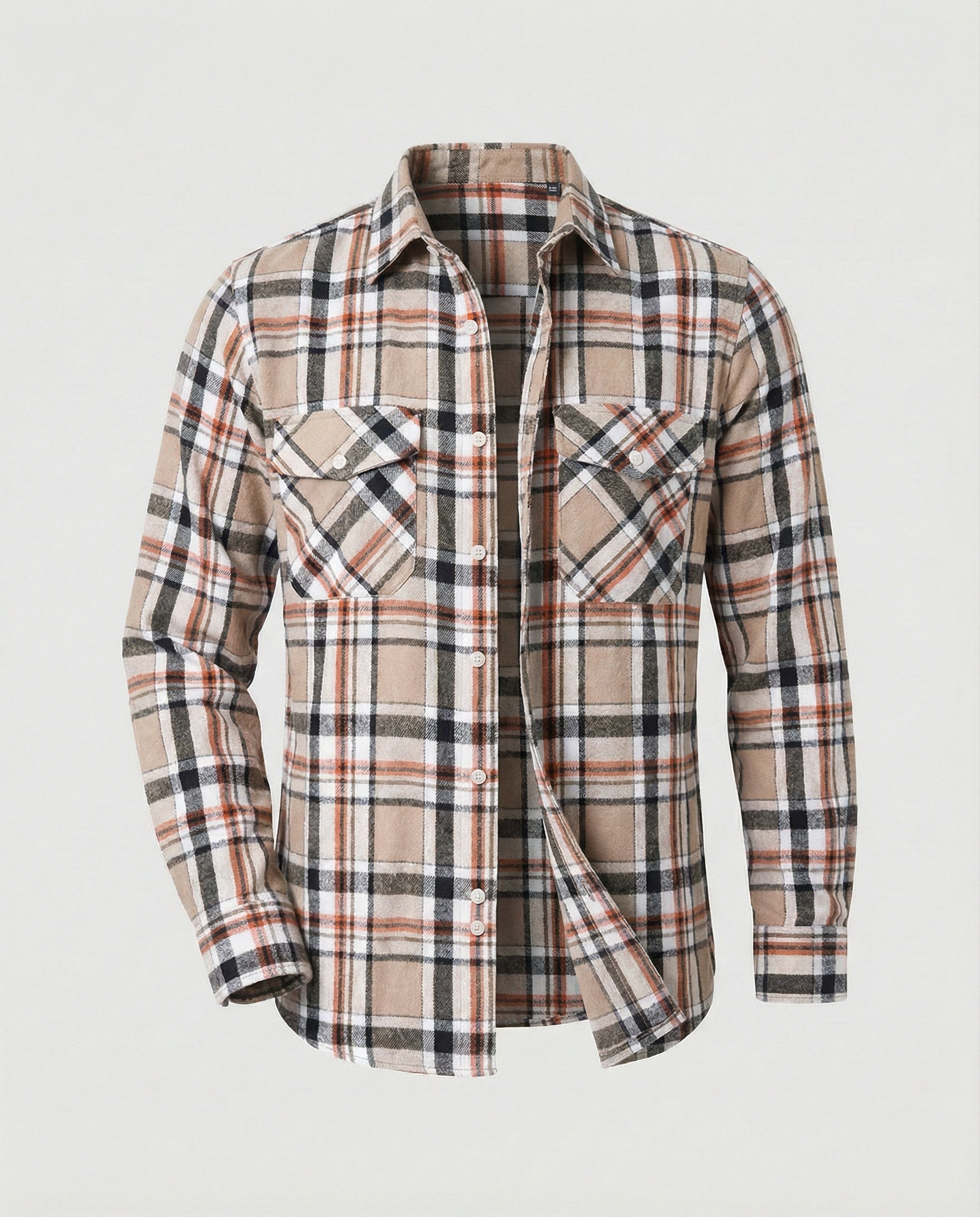Men's Flannel Shirt Checked Casual