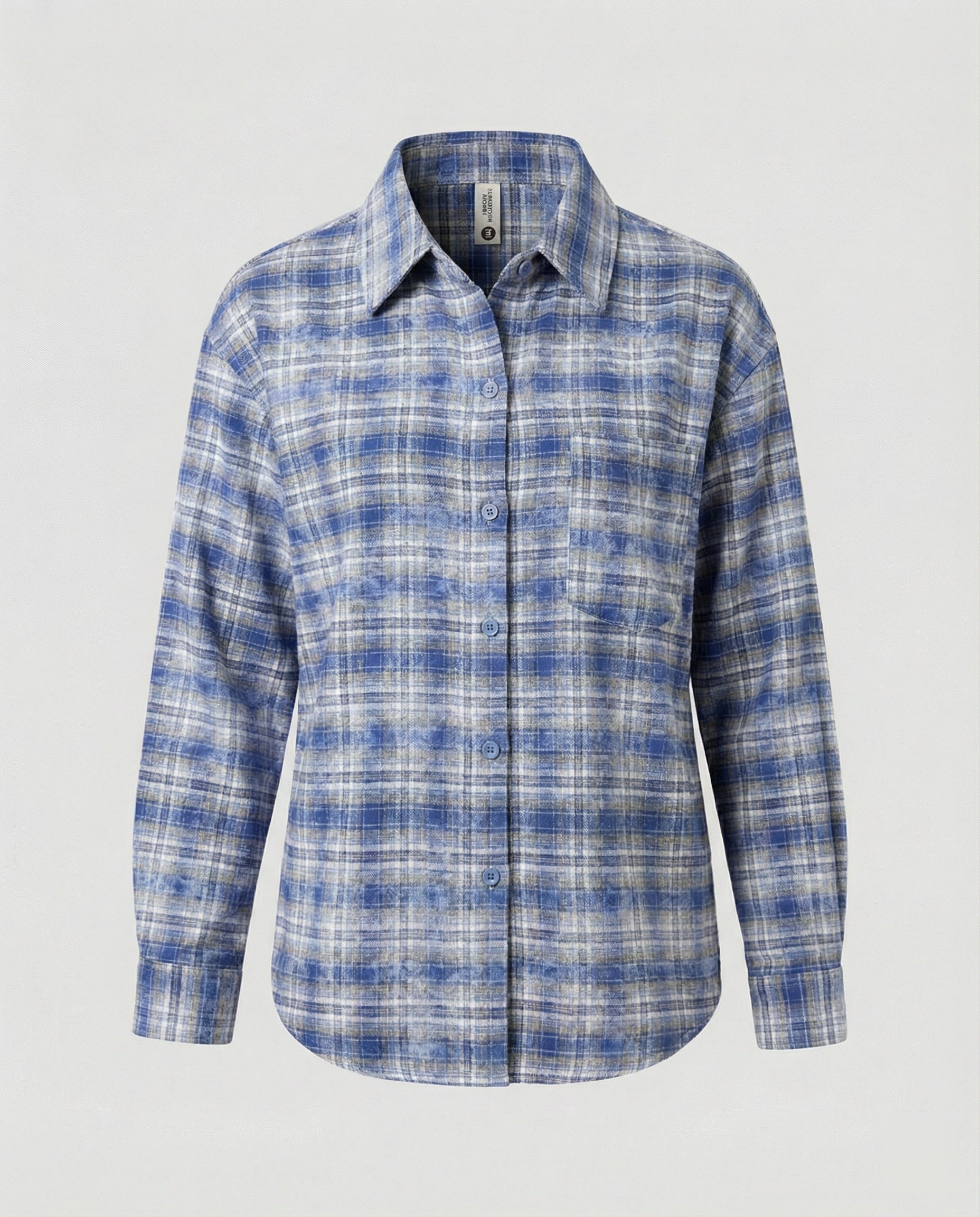 Women Shirt Oversize Checkered