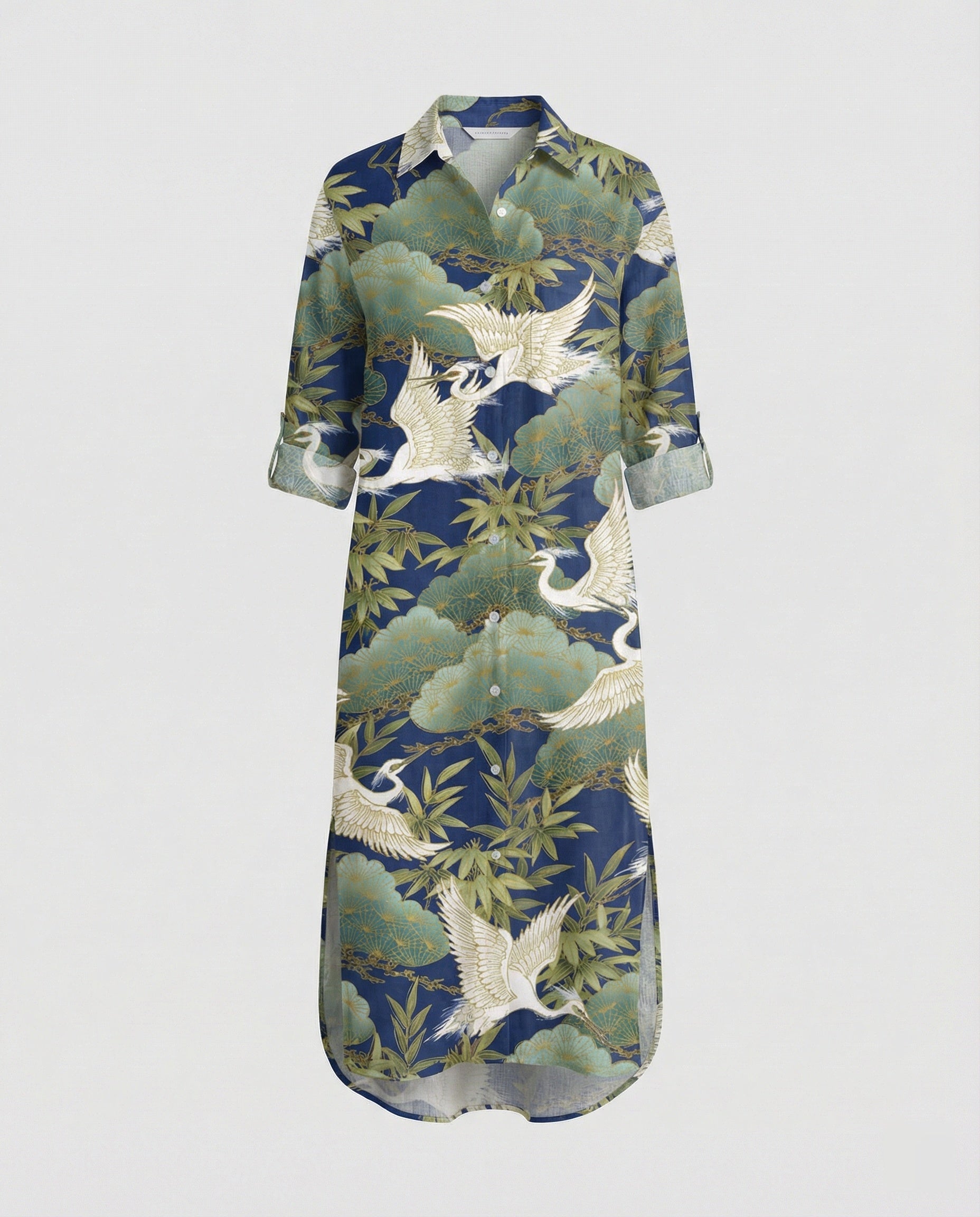 Women's Kaftan Dress Long Silk Look