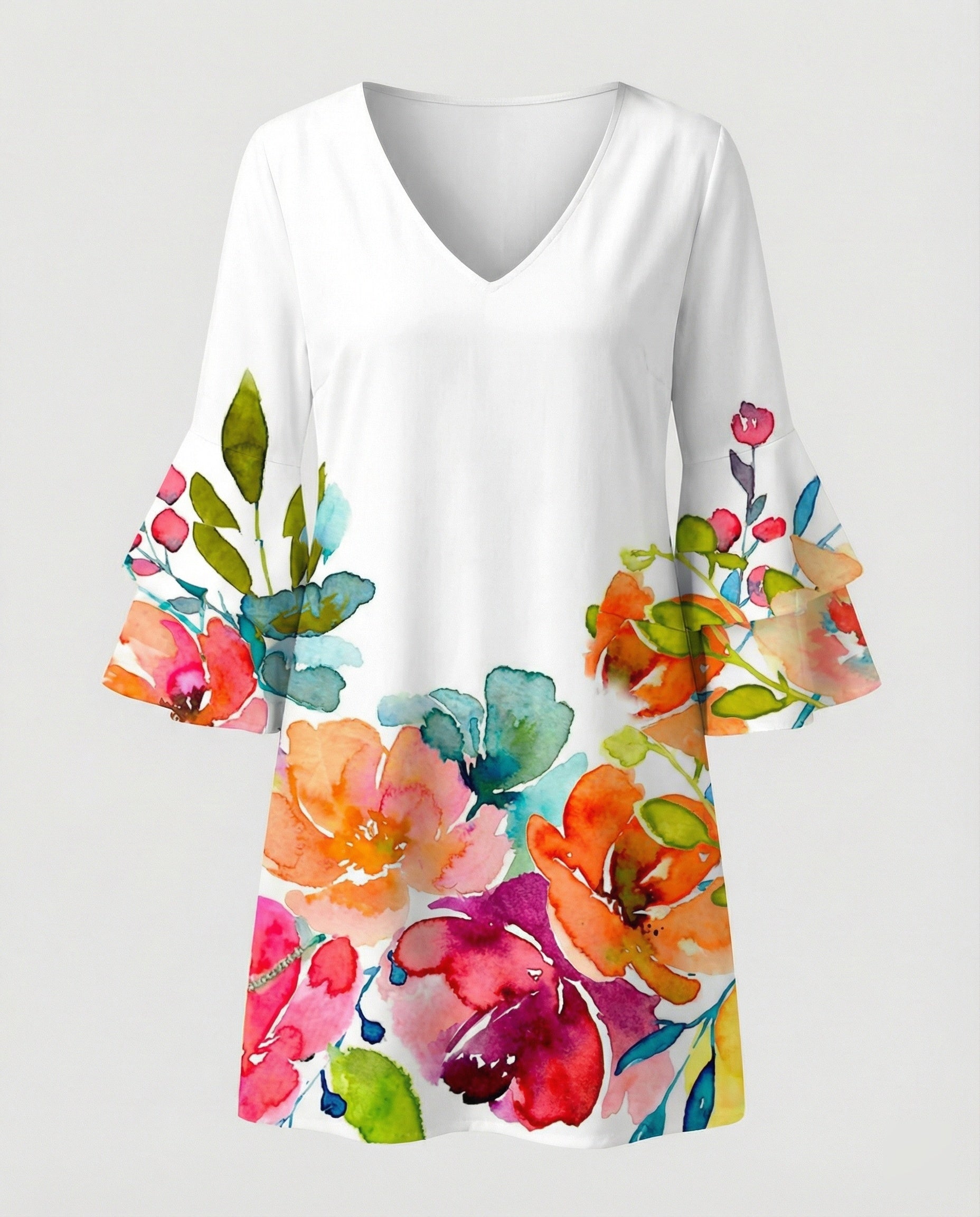Ladies Floral Mini Dress Summer