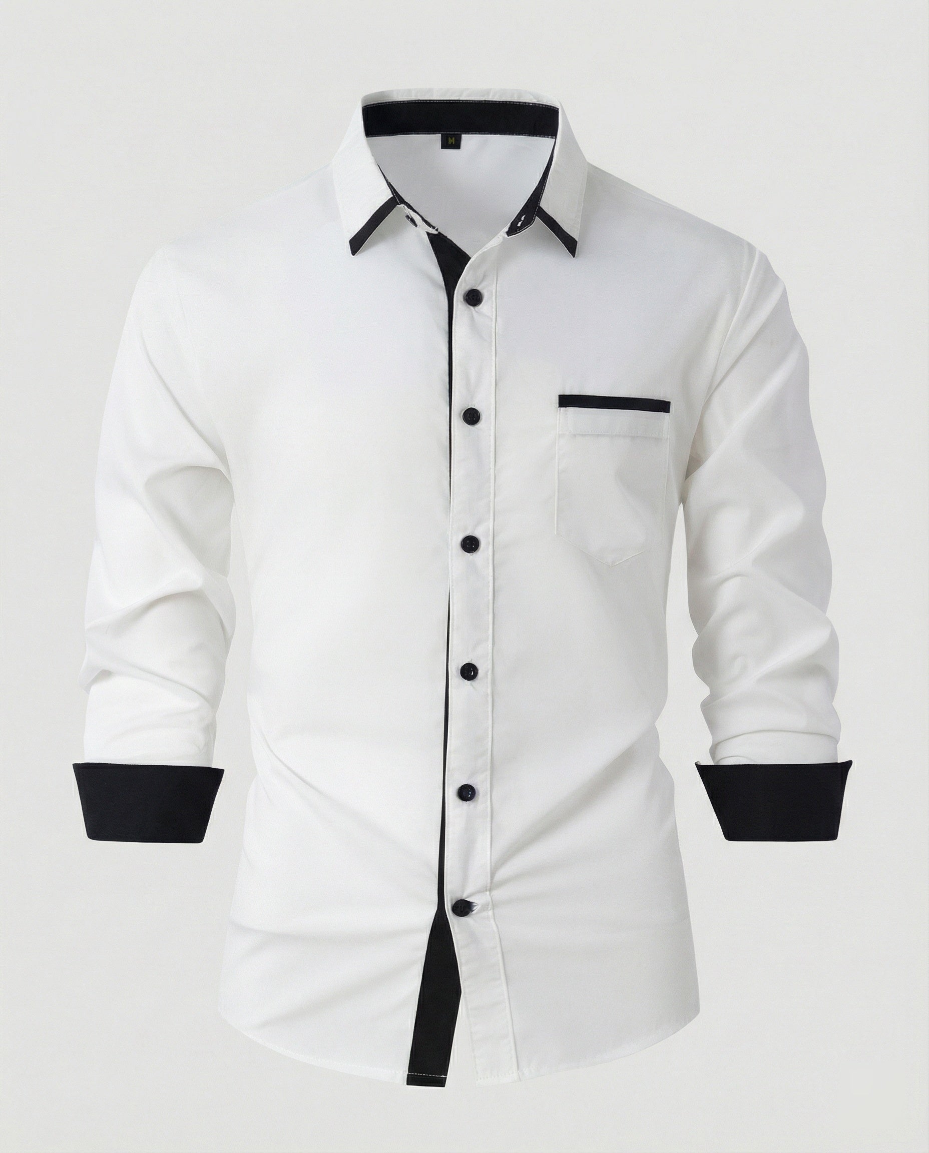 Men's business shirt with Kent collar and pocket